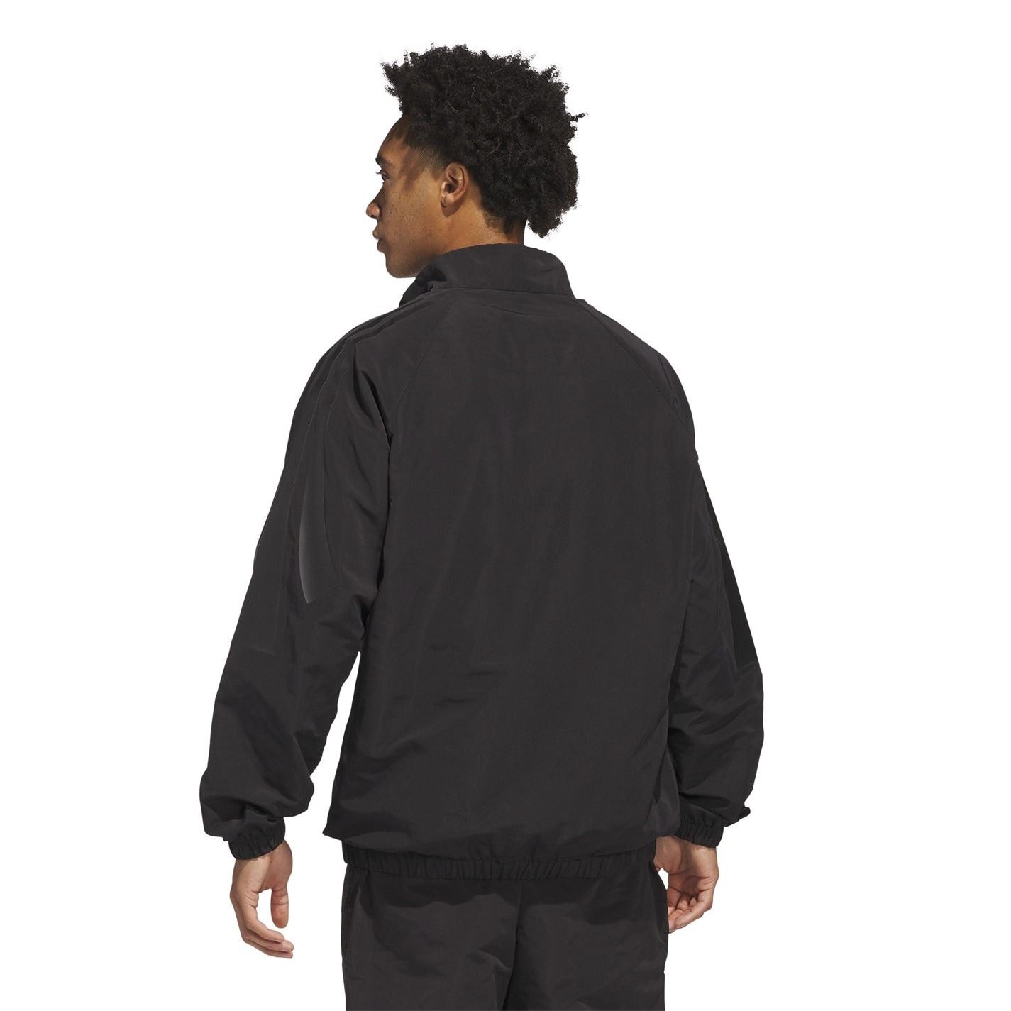 adidas Mens Basketball Woven Half Zip Jacket