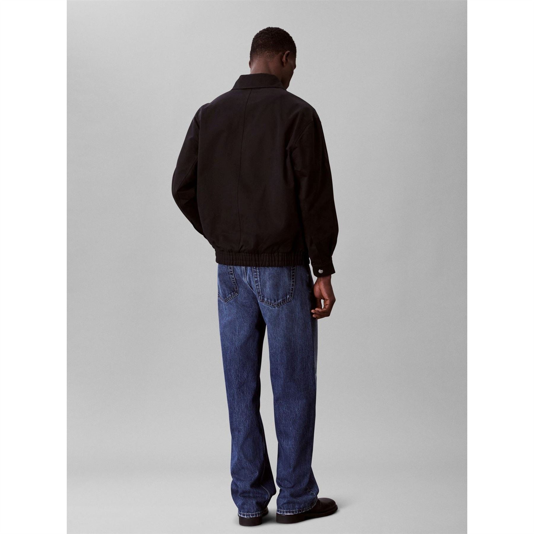 Calvin Klein Jeans Logo Shirt Jacket Long Sleeve Zip Parka