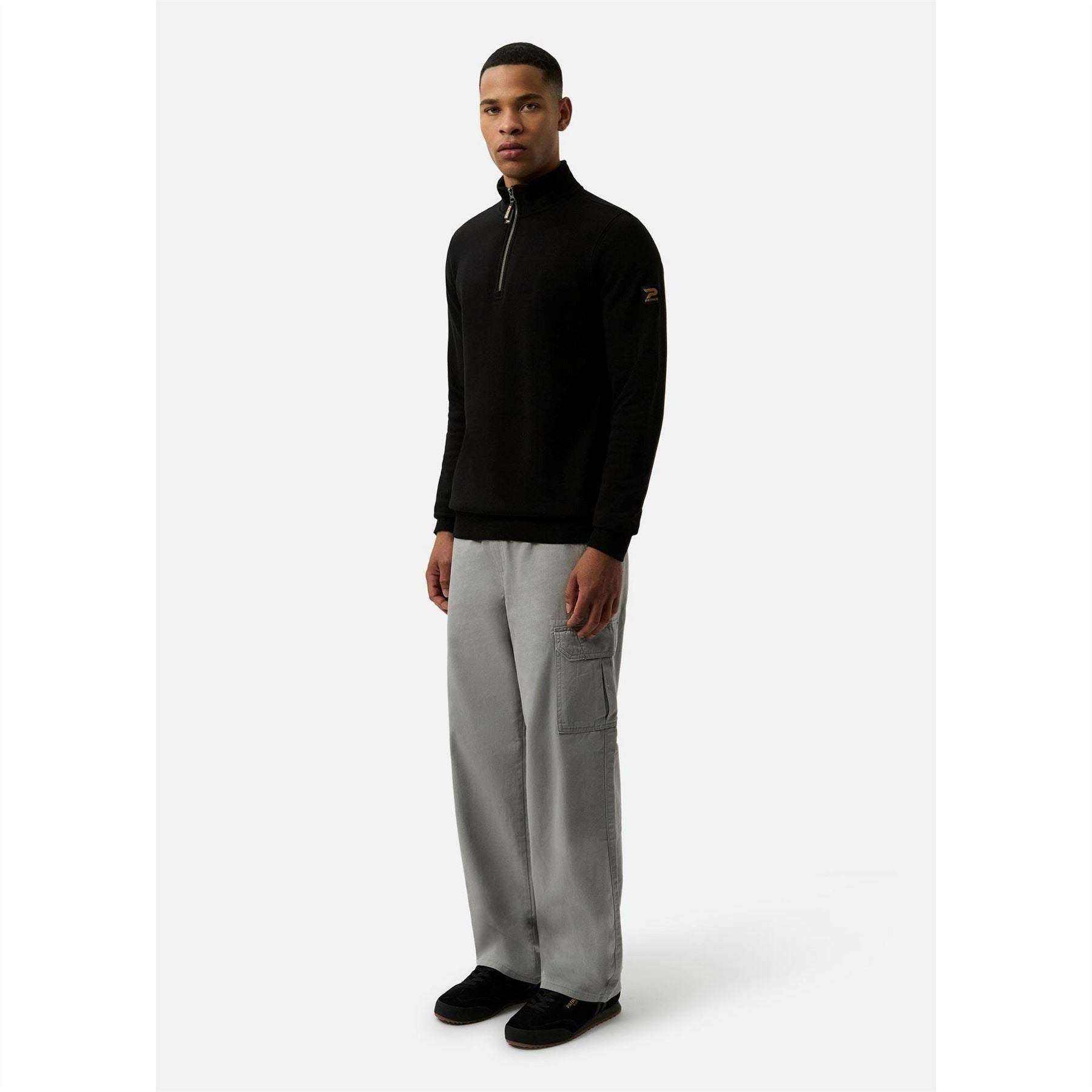 Patrick Harlem Zip Neck Long Sleeve Sweatshirt