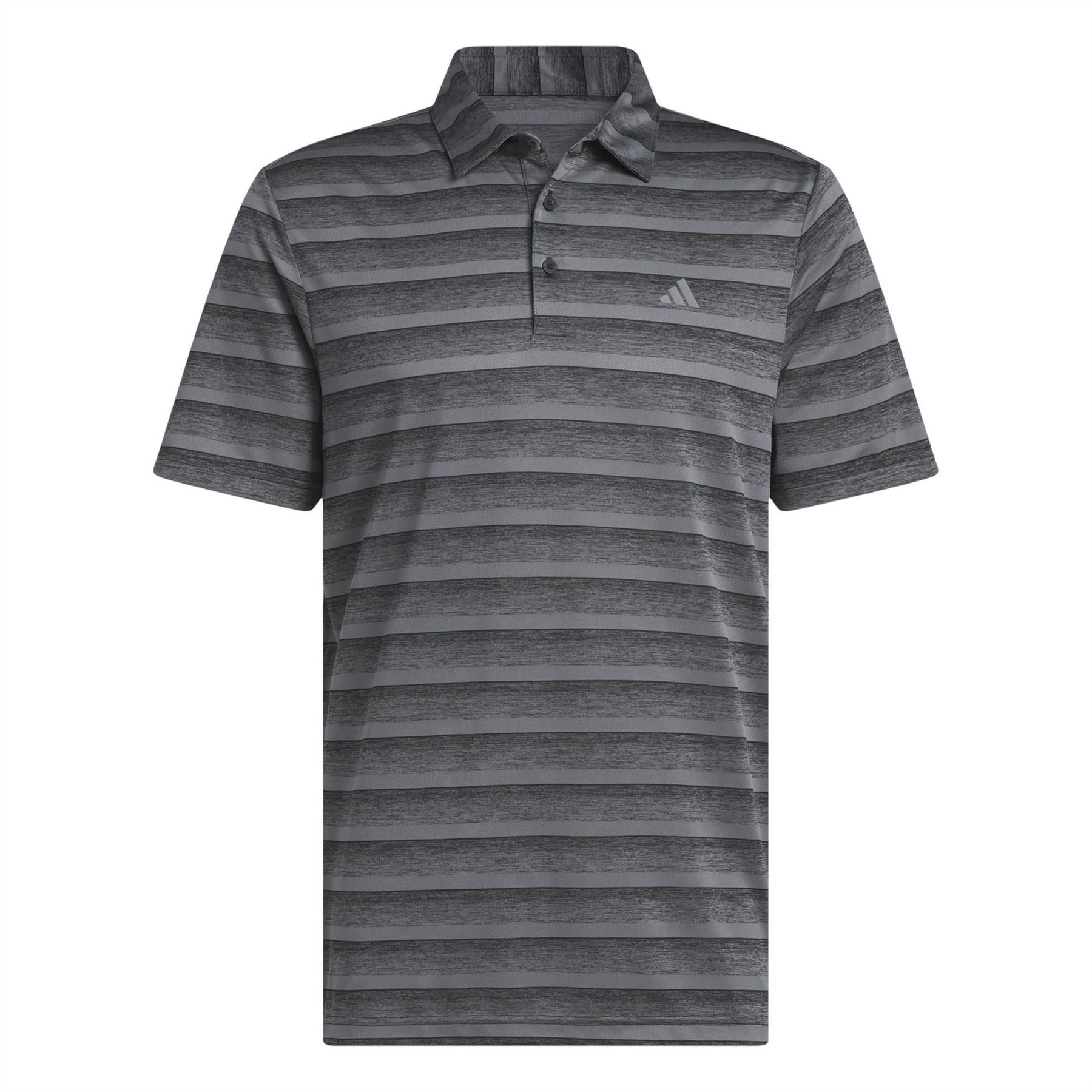 adidas Mens Two Colour Striped Golf Polo Shirt