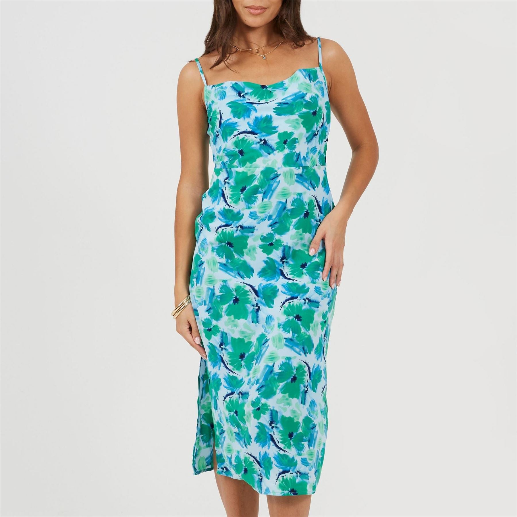 Brave Soul Strappy Spaghetti Strap Midi Dress