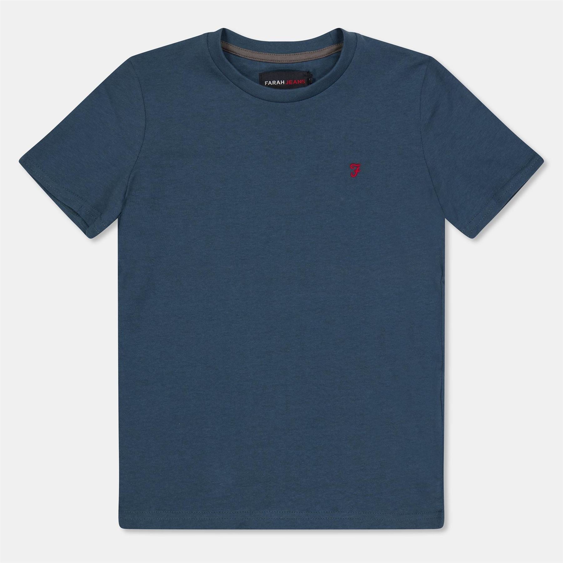 Farah Embroidered Logo Crew Neck Jersey T-Shirt
