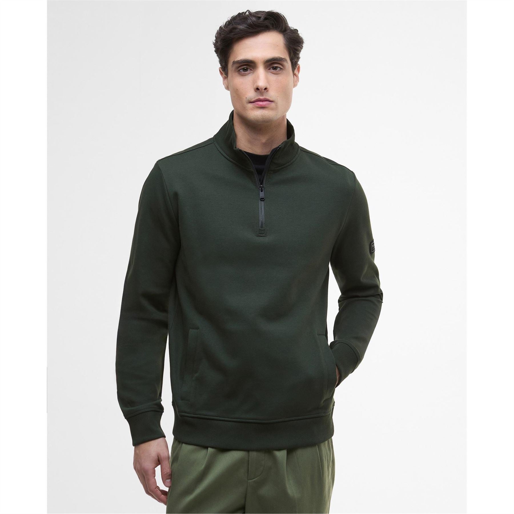 Barbour International Interlock Half Zip Sweatshirt
