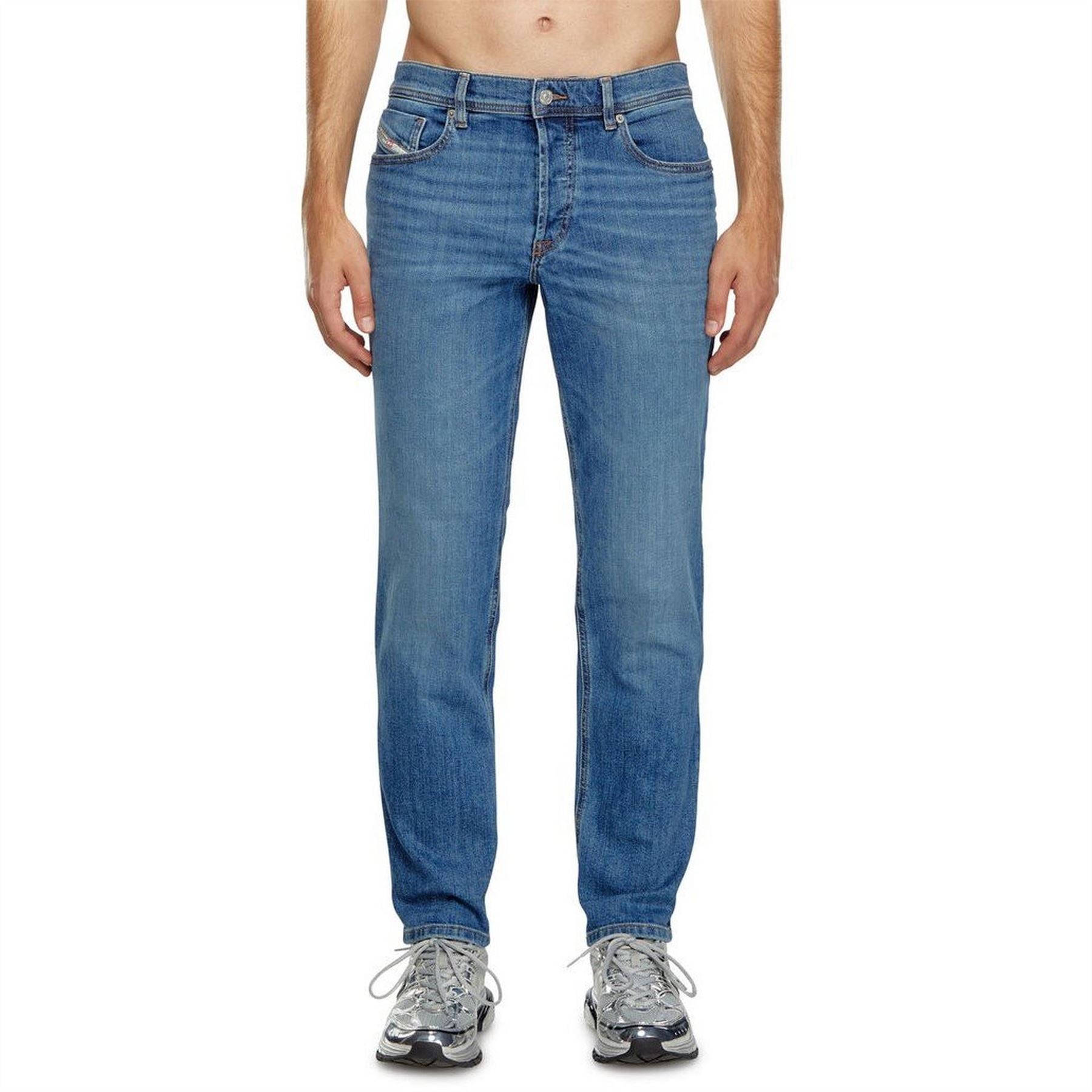 Diesel Five Pocket Tapered Fit Jeans