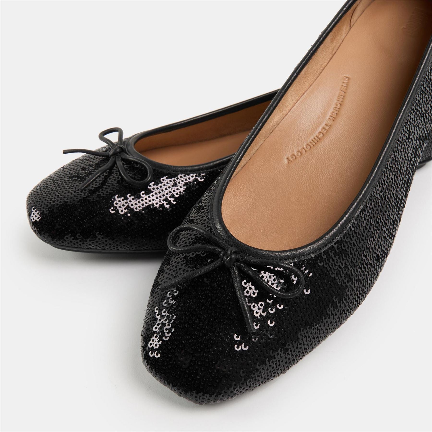 Fitflop Bow Sequin Slip On Ballet Pumps