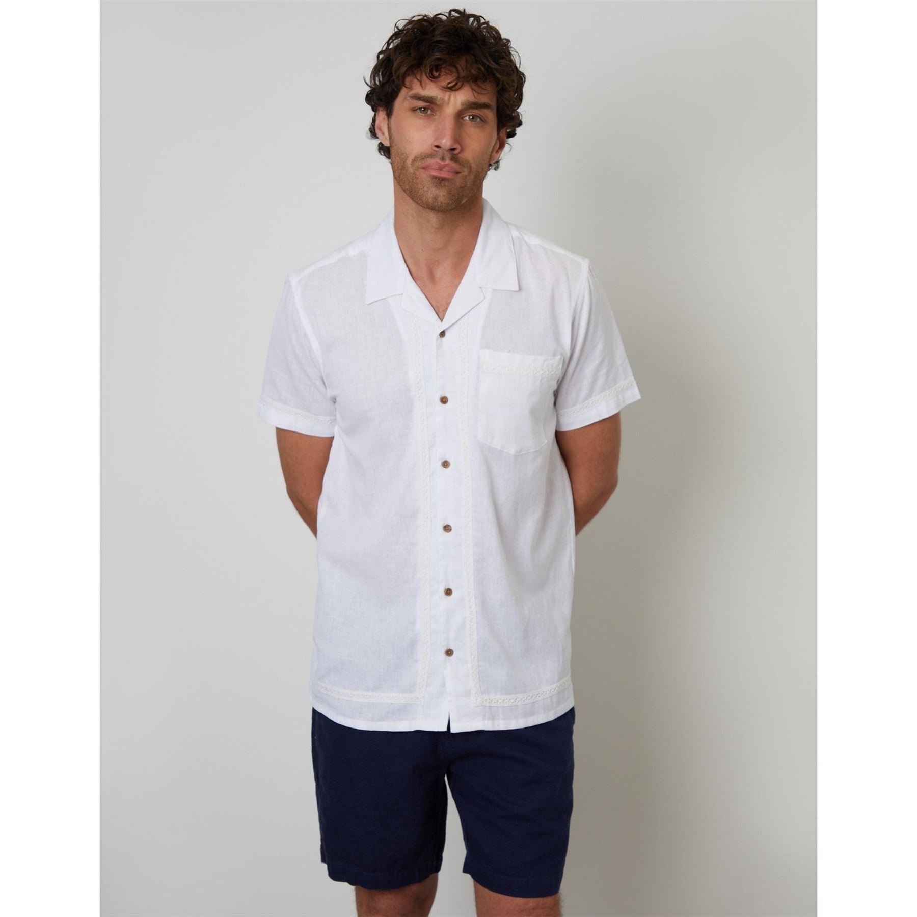 Threadbare Worden Short Sleeve Bowling Shirt