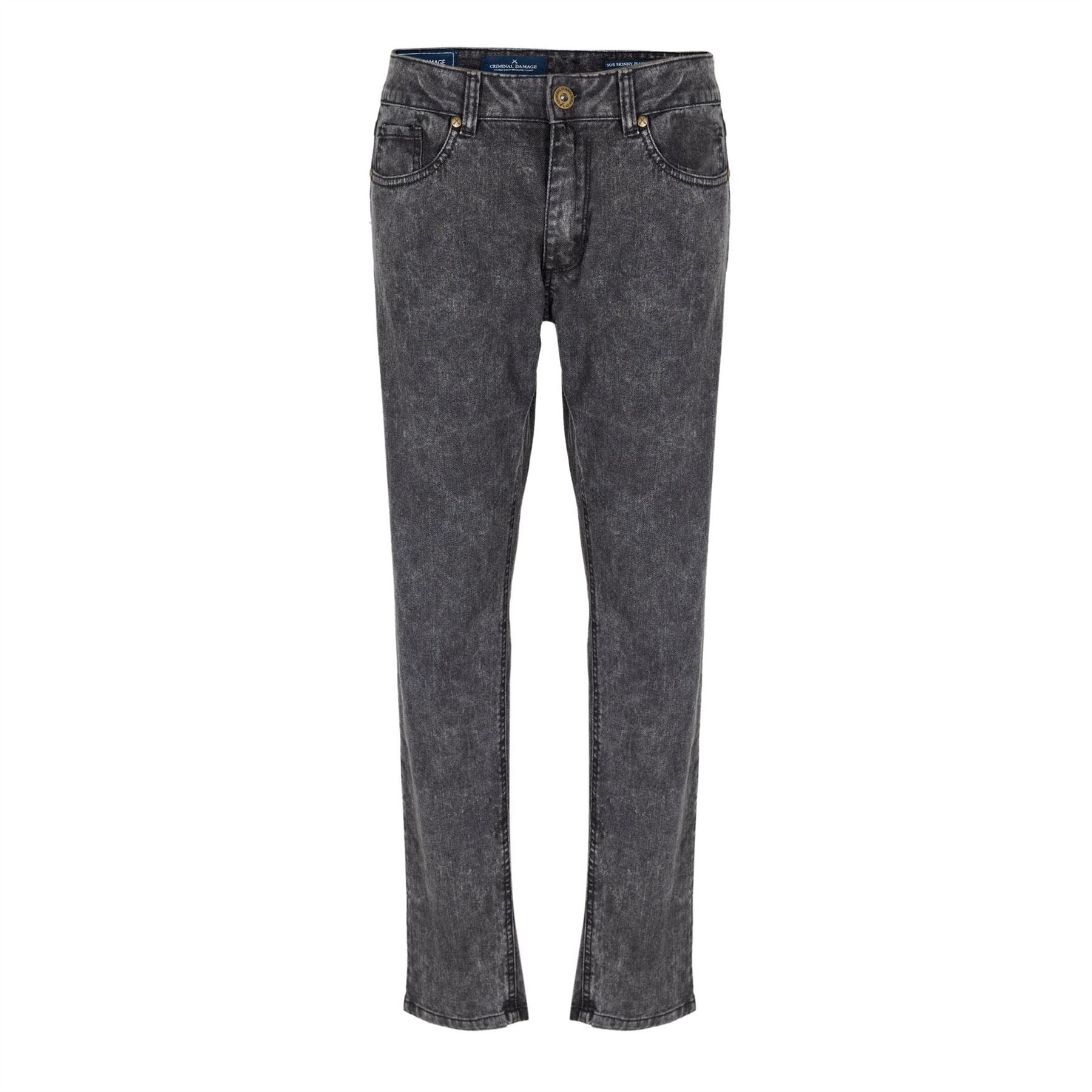 Criminal Damage SOS Skinny Fit Five Pocket Jeans