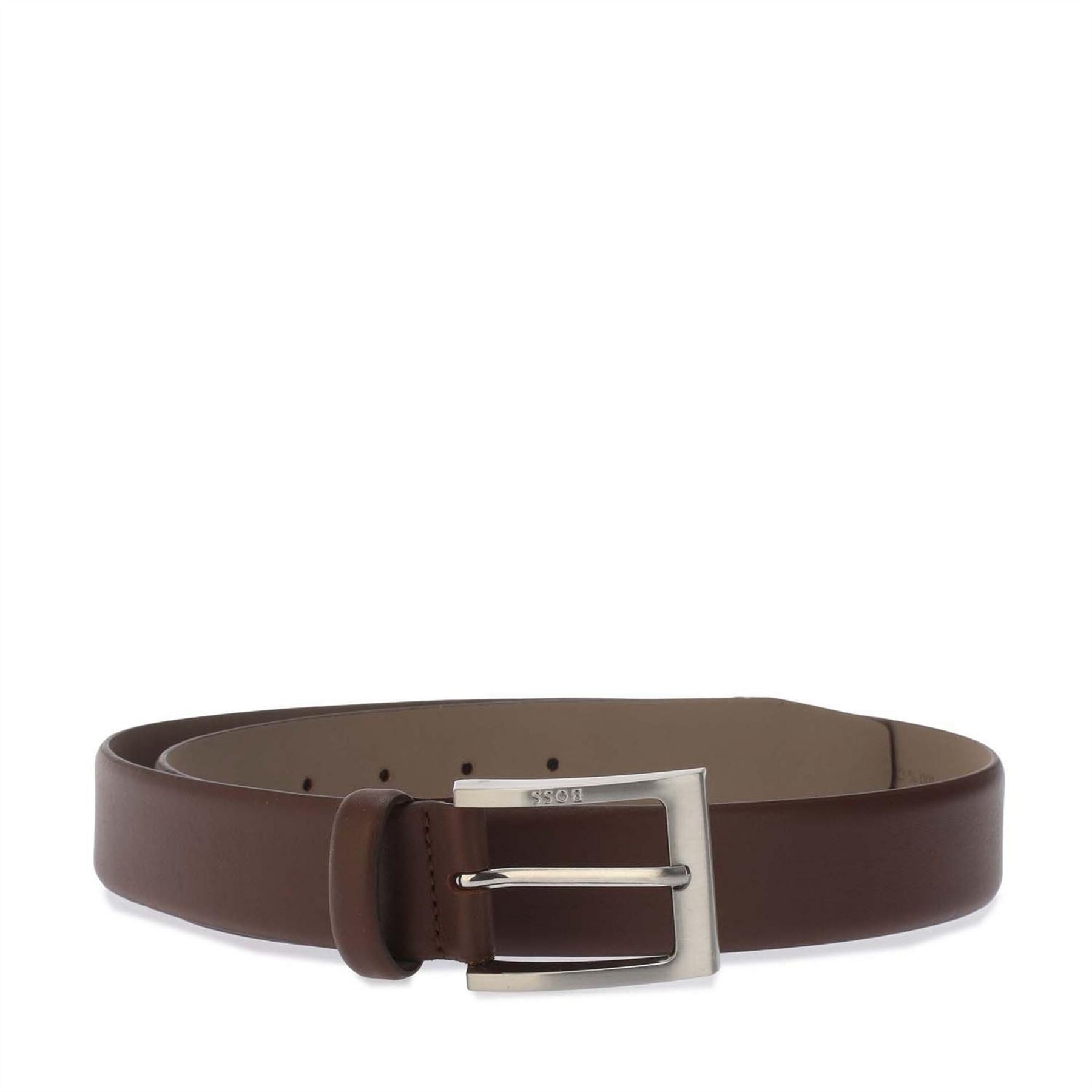 Boss Leather Pin Buckle Belt with Logo