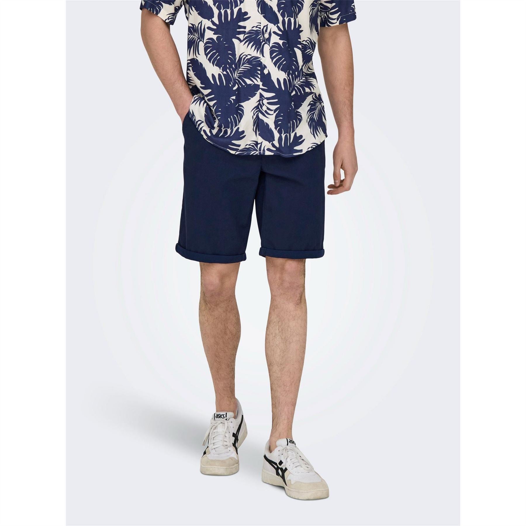 Only Solid Patterned Regular Fit Bermuda Shorts