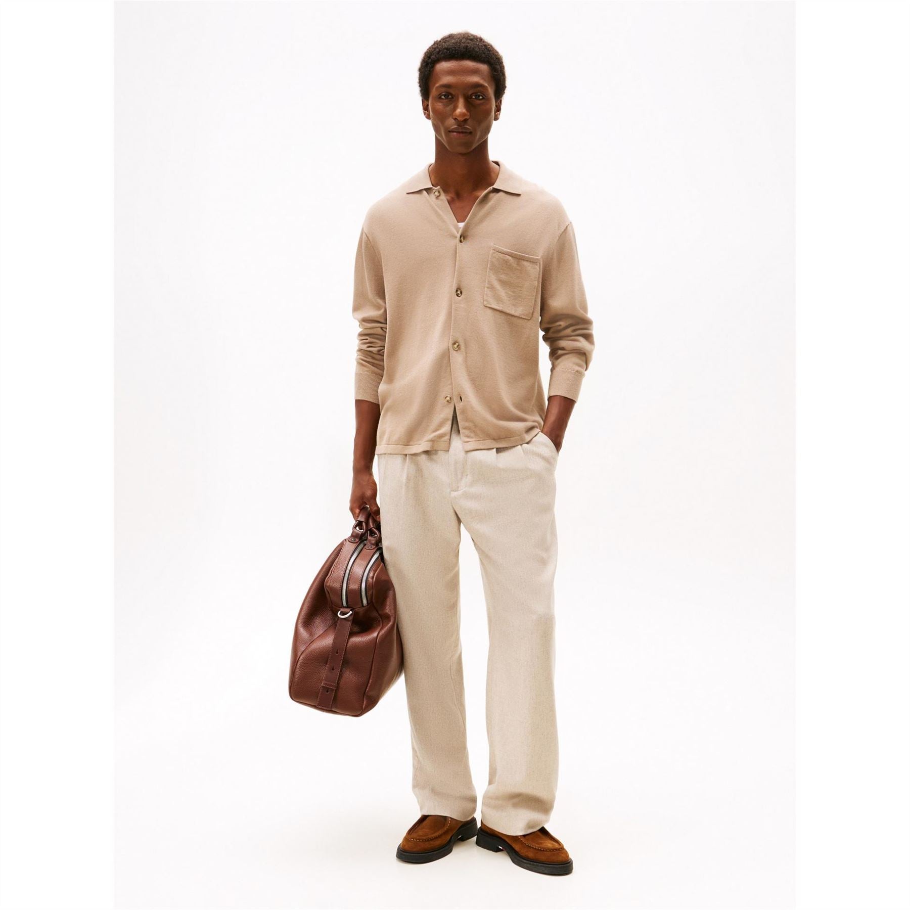 Tommy Hilfiger Solid Patterned Ribbed Cuff Overshirt