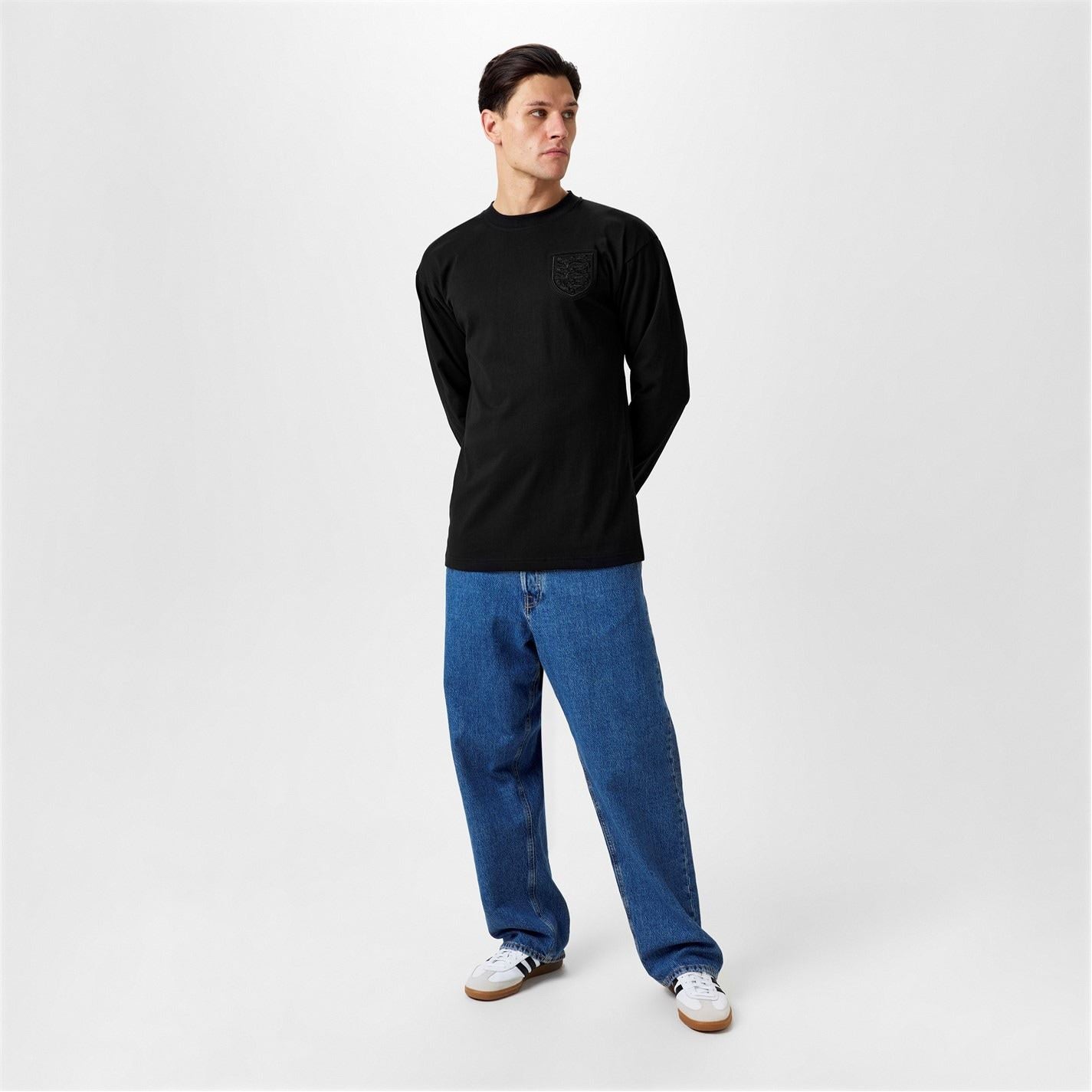 Score Draw England 66 Black Out Long Sleeve Shirt