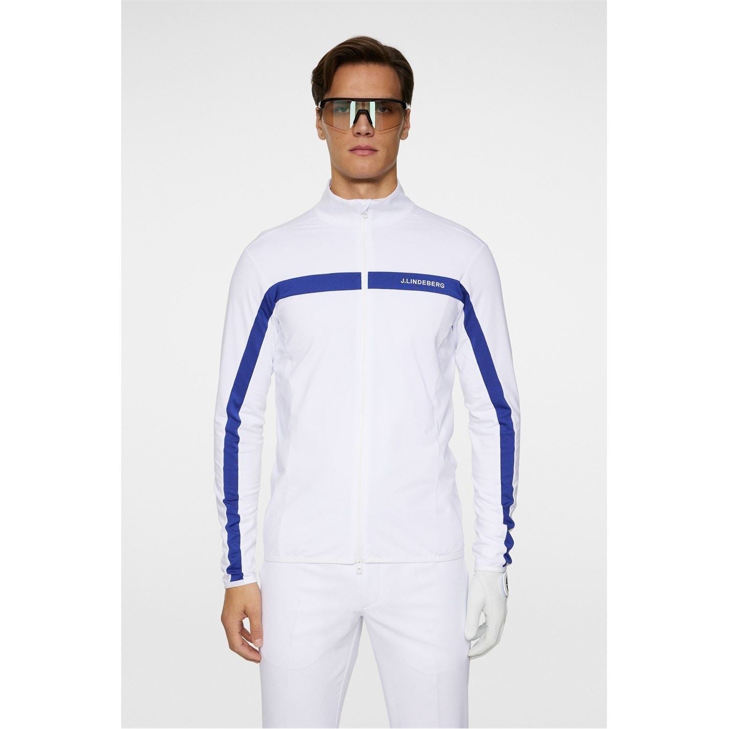 J Lindeberg Golf Jarvis Vertical Logo Funnel Neck Long Sleeve Top