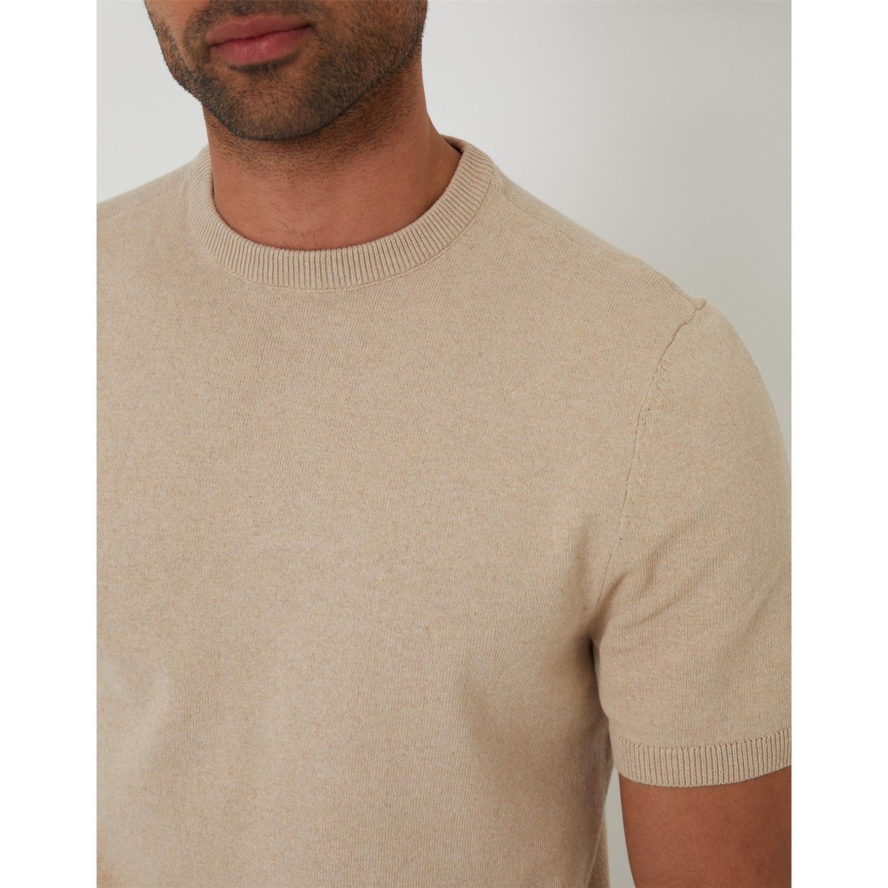 Threadbare Rib Crew Neck Short Sleeve Regular Fit T-Shirt