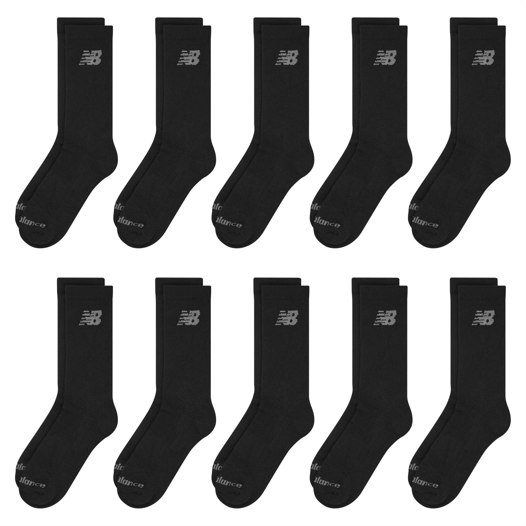 New Balance 10 Pack Cushioned Crew Socks