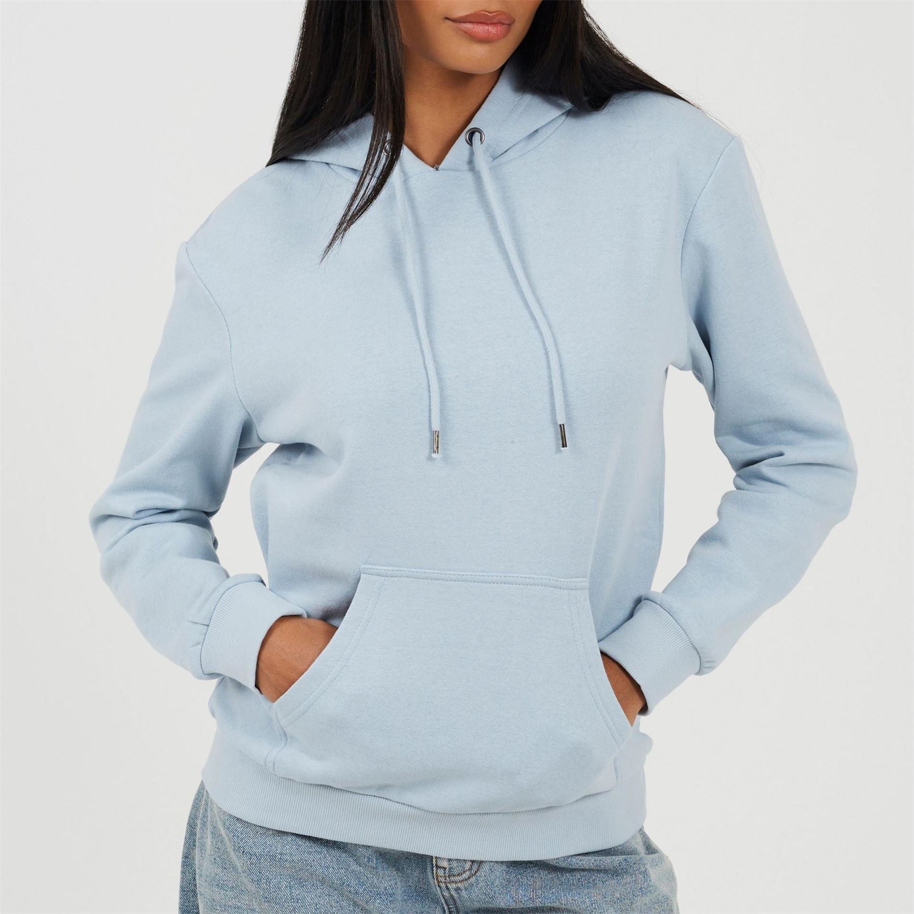 Brave Soul Hooded Neck Long Sleeve Kangaroo Pocket Sweatshirt