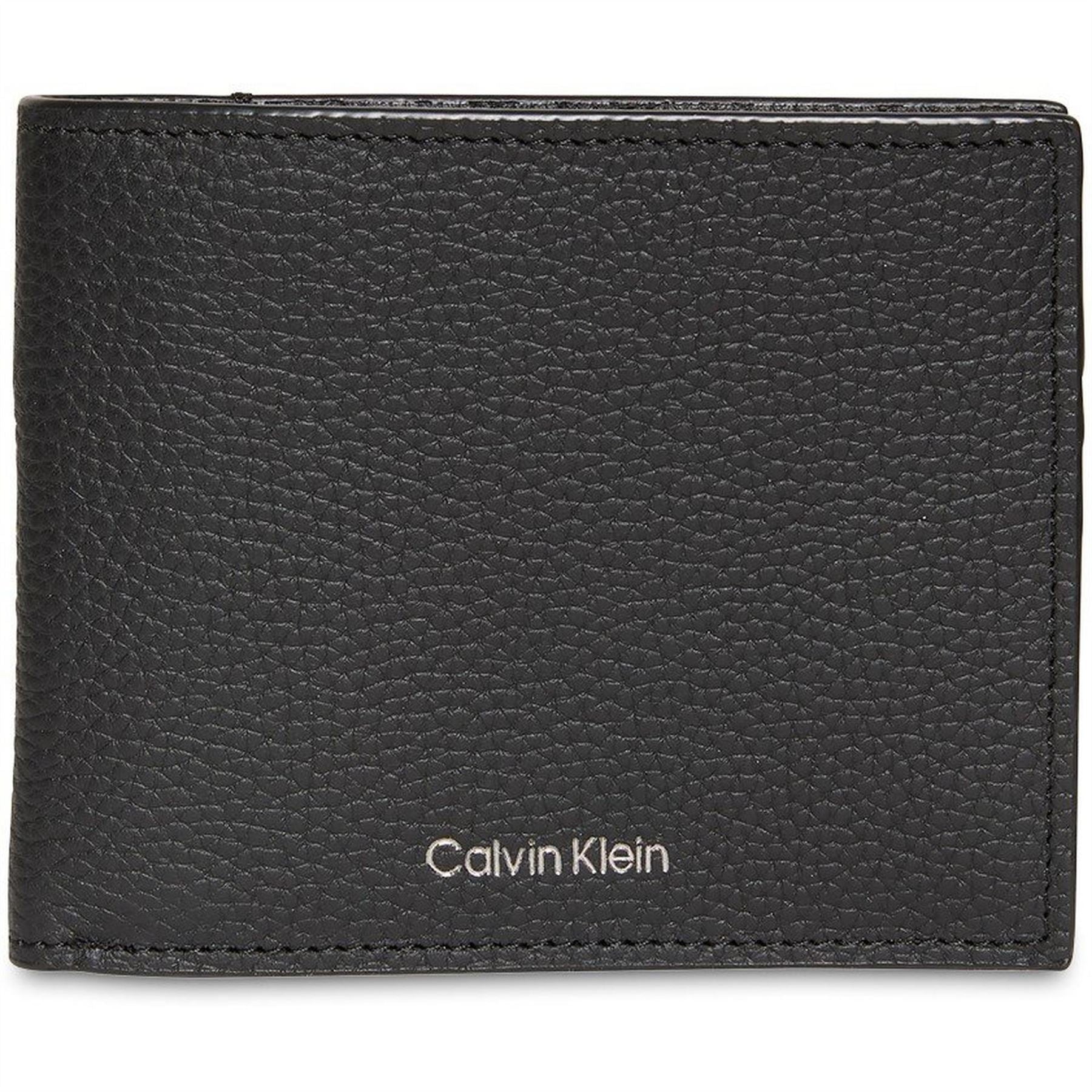 Calvin Klein Embossed Logo Leather Wallet With Coin Pouch