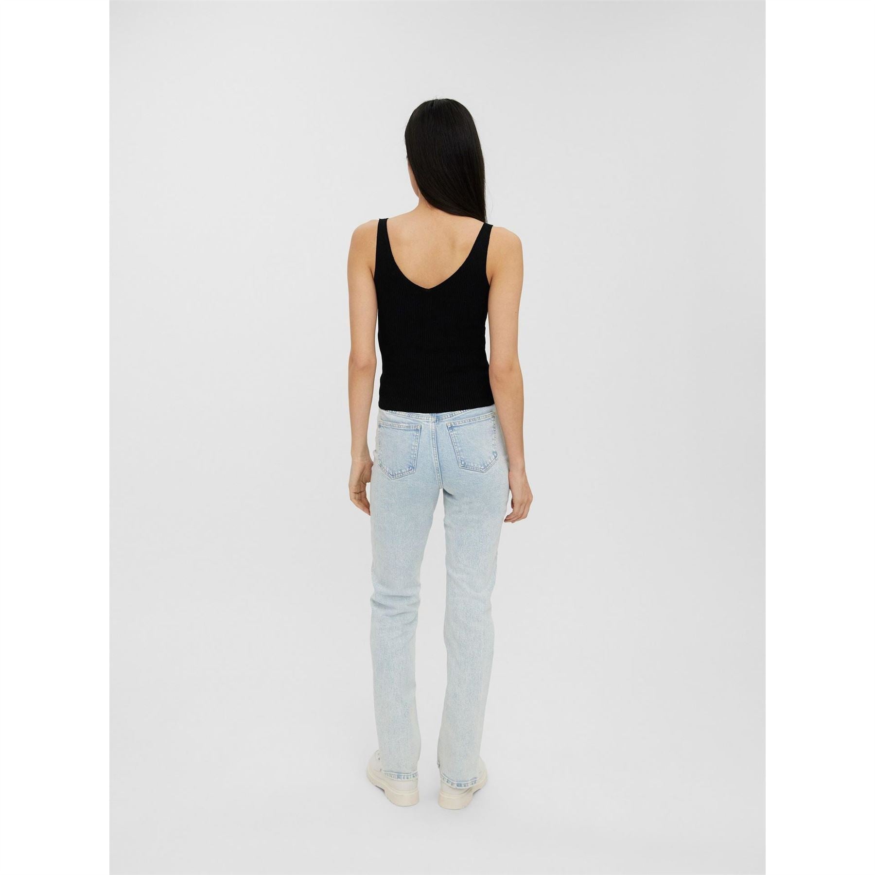 Vero Moda Glory Rib Scoop Neck Slim Fit Tank