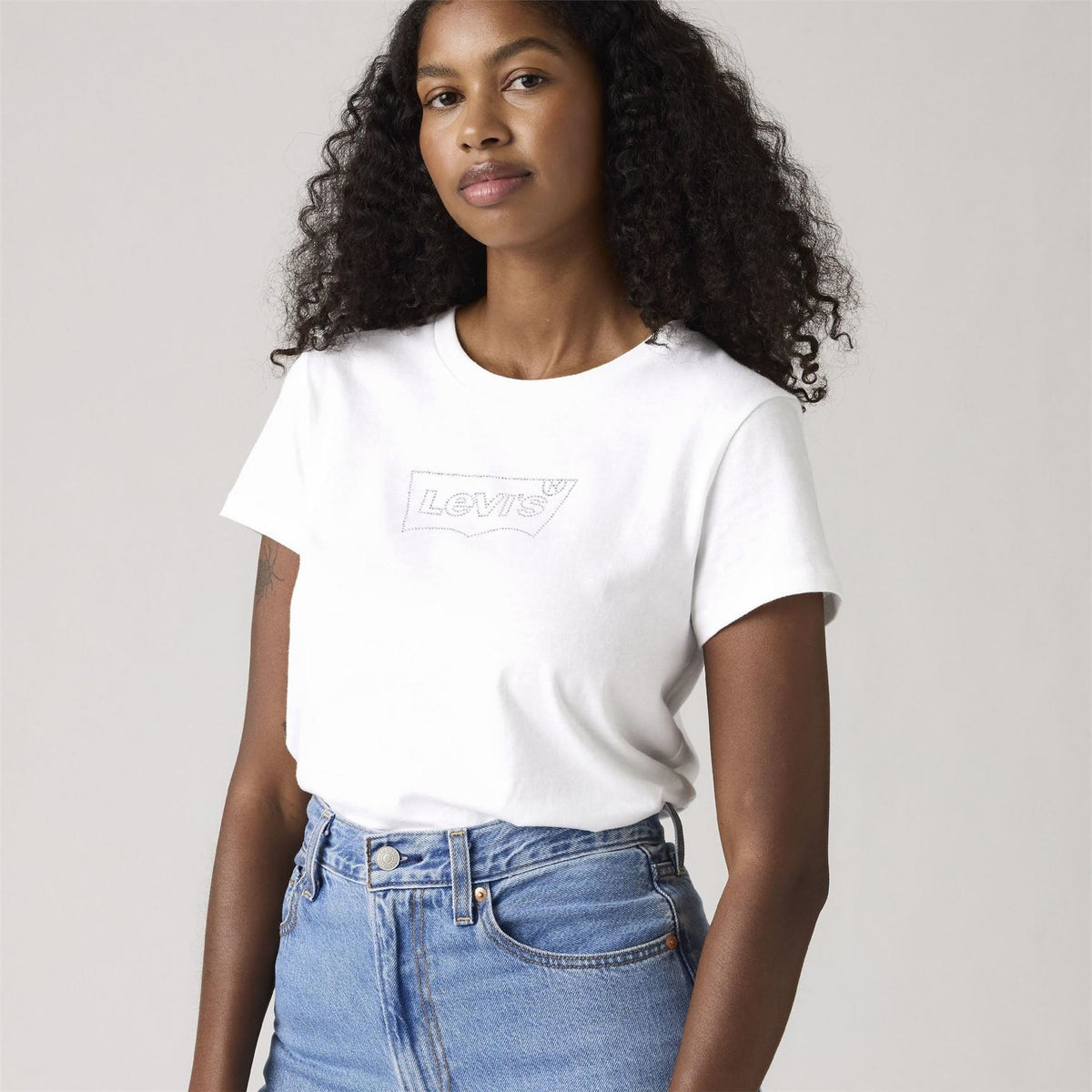 Levis The Perfect Wordmark Graphic Crew Neck Short Sleeve T-Shirt