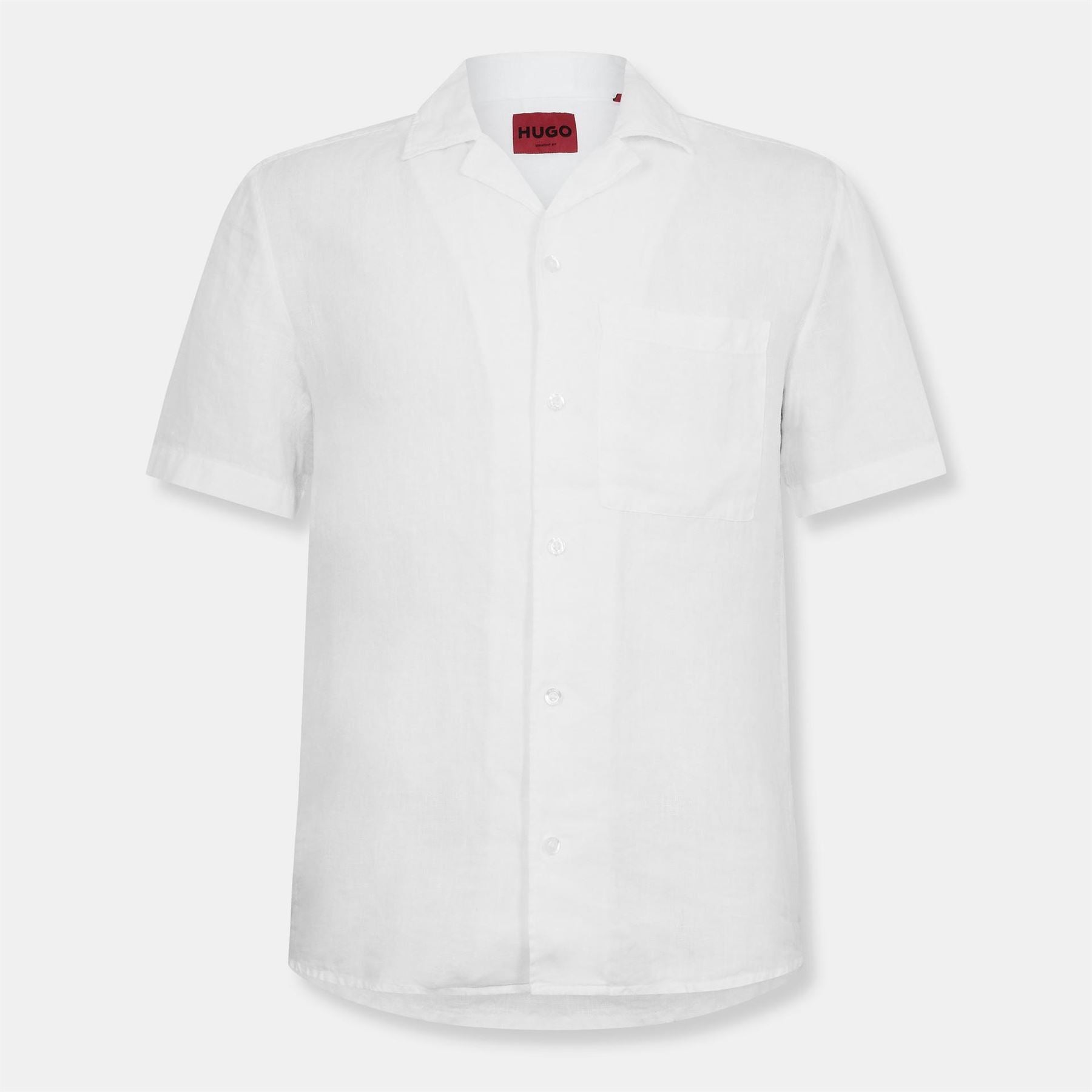 Hugo Collared Neck Notch Collar Short Sleeve Shirt