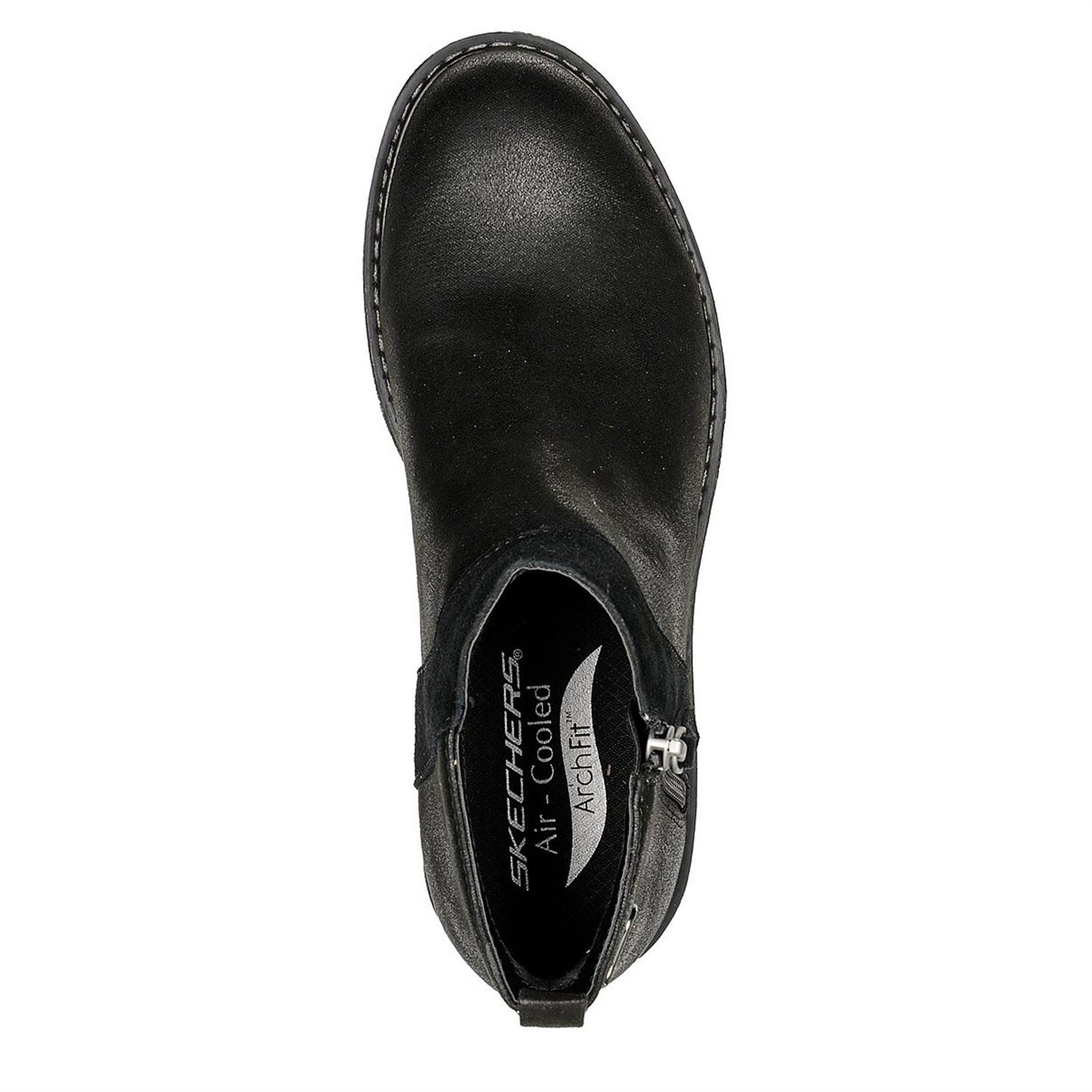 Skechers Arch Fit Ankle Boots with Side Zipper