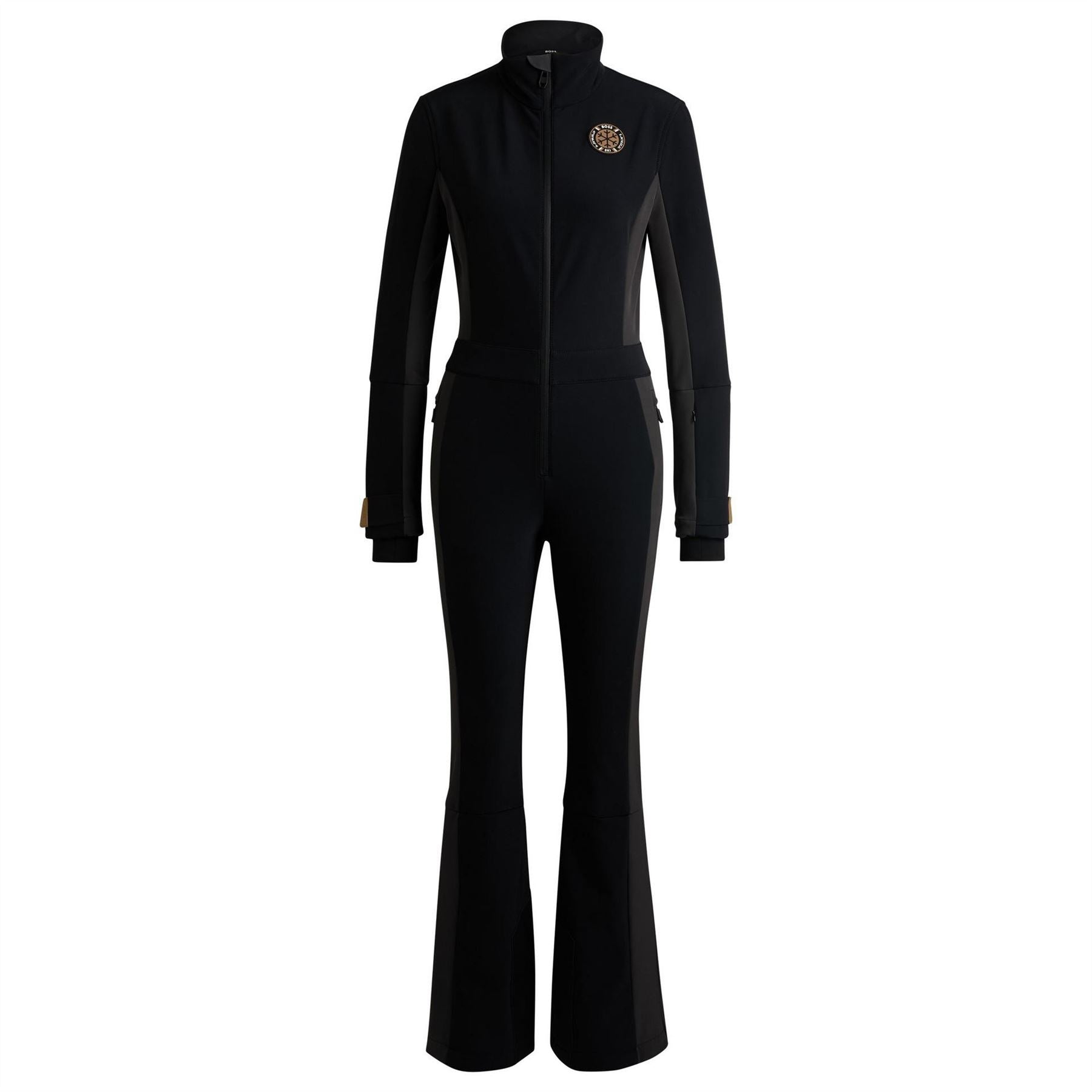 Boss Funnel Neck Long Sleeve Solid Patterned Skisuit