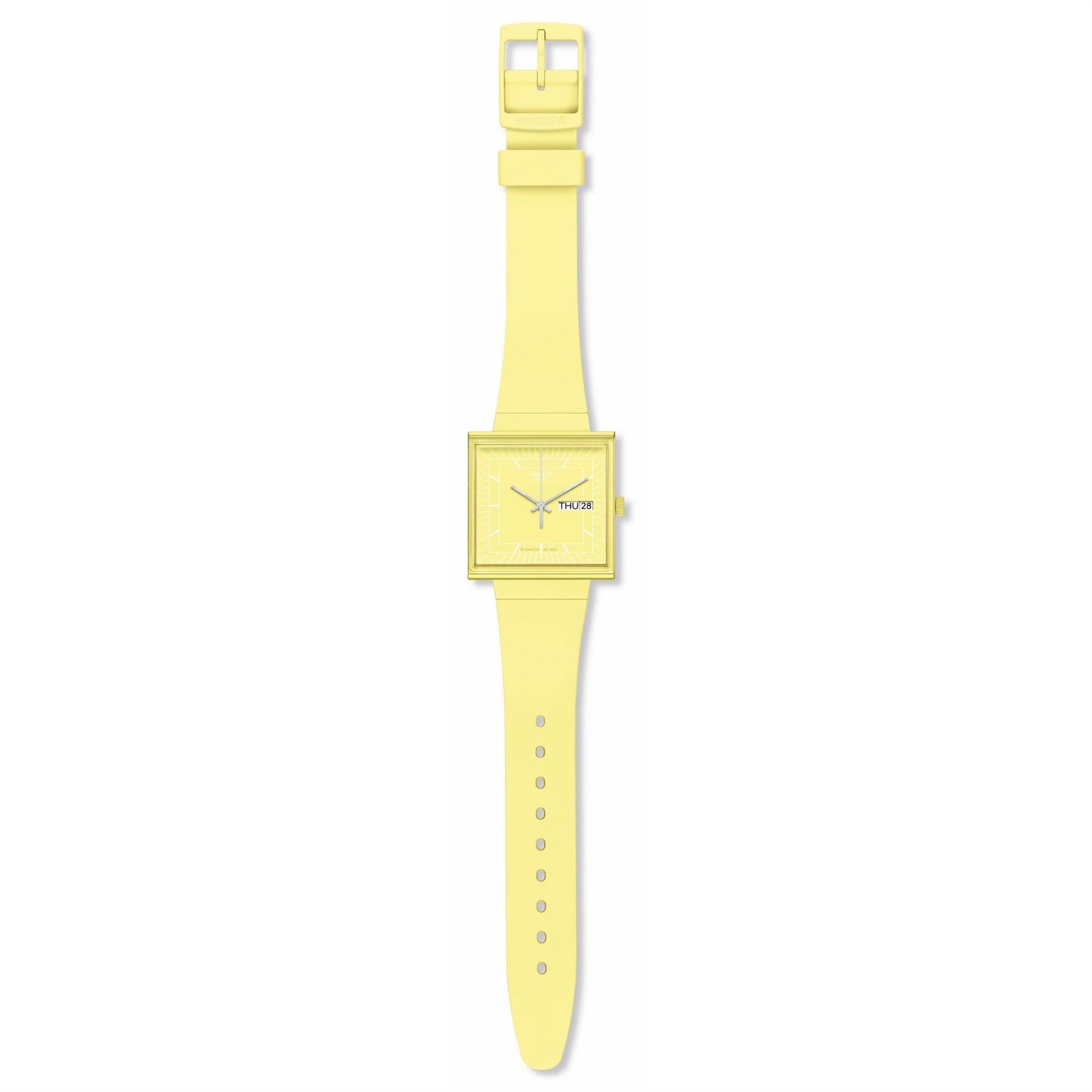 Swatch What If Lemon? Rubber Single Wrap Fashion Analogue Watch