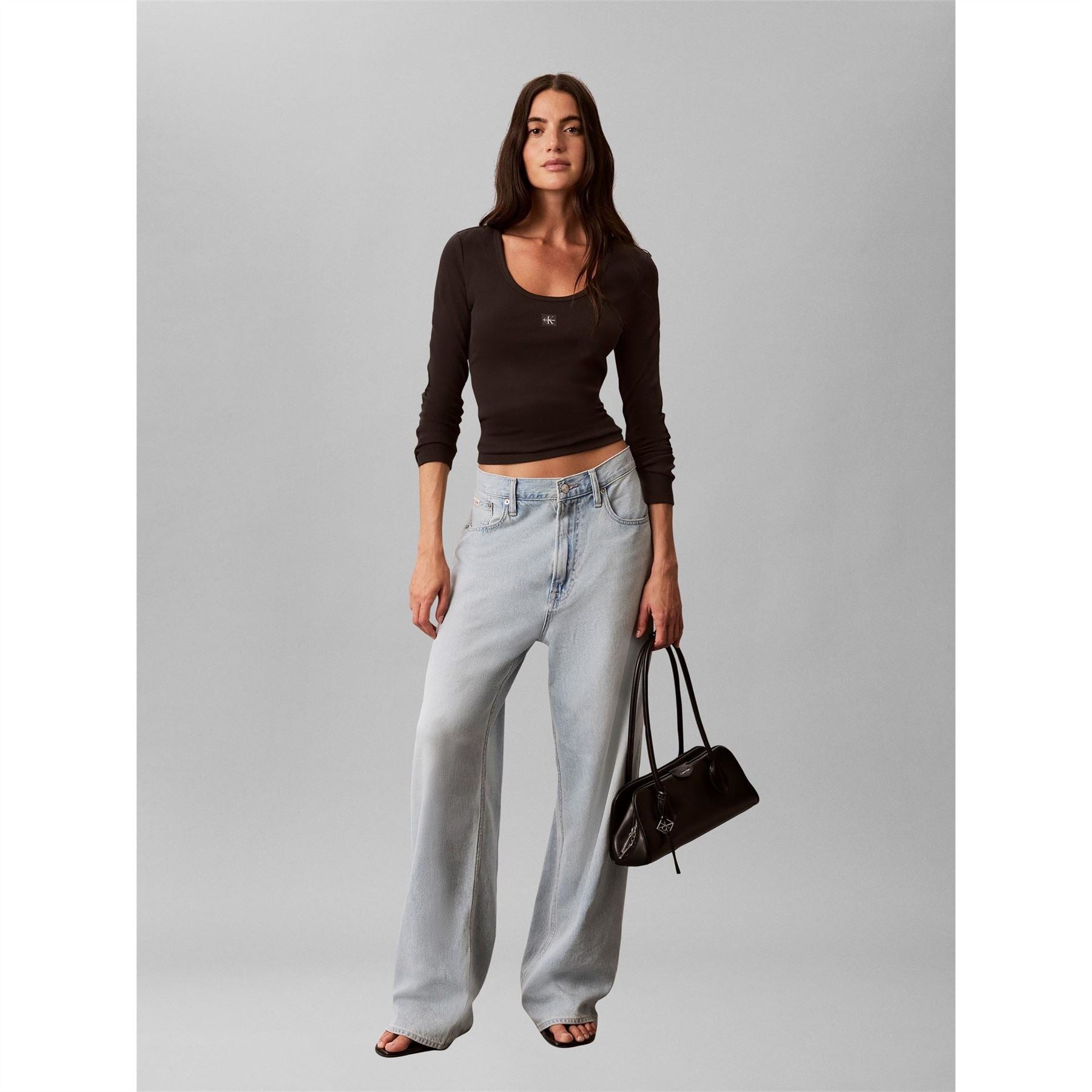 Calvin Klein Jeans Wvn Ls Rib Ld64