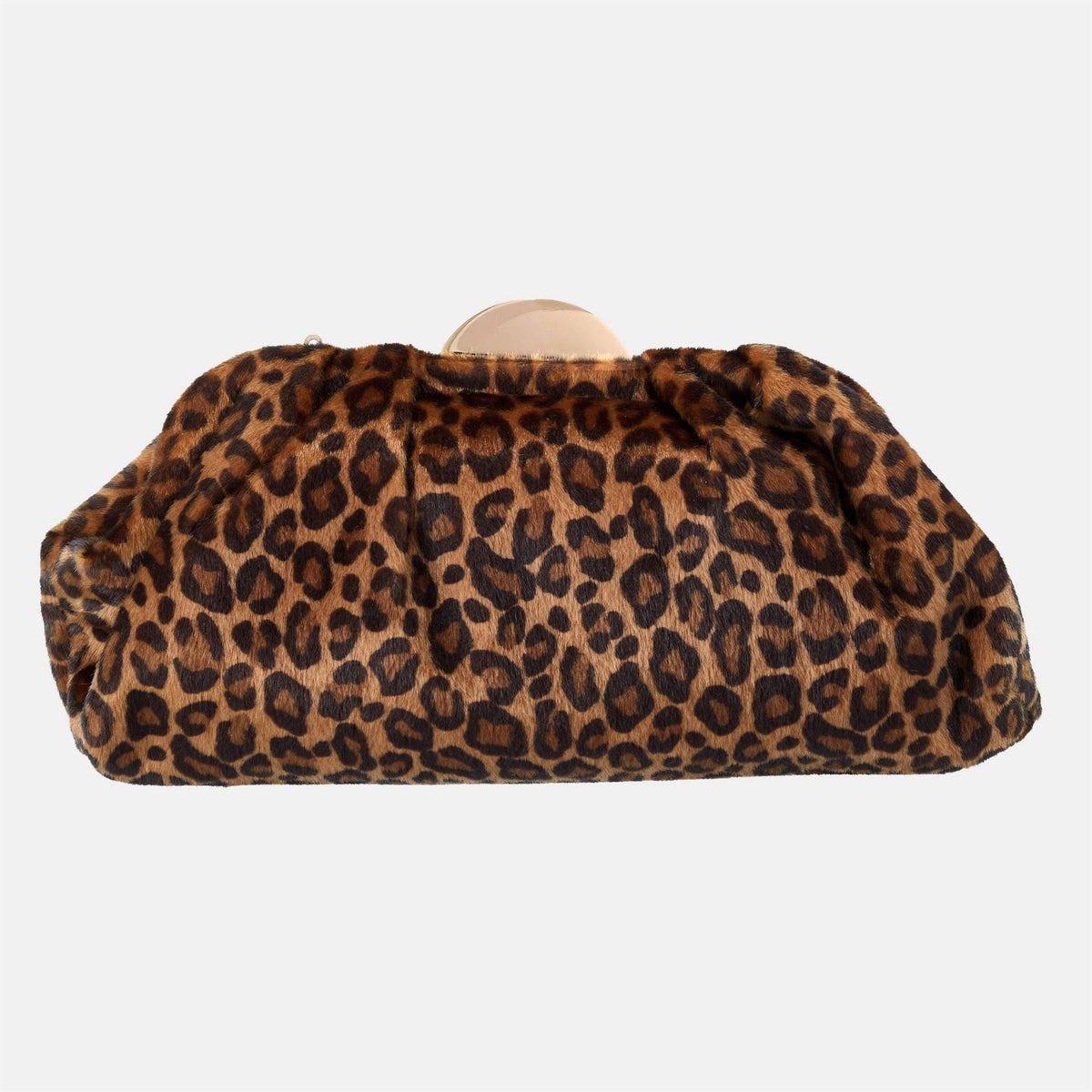 Valentino Iside Faux Fur Clutch Bag