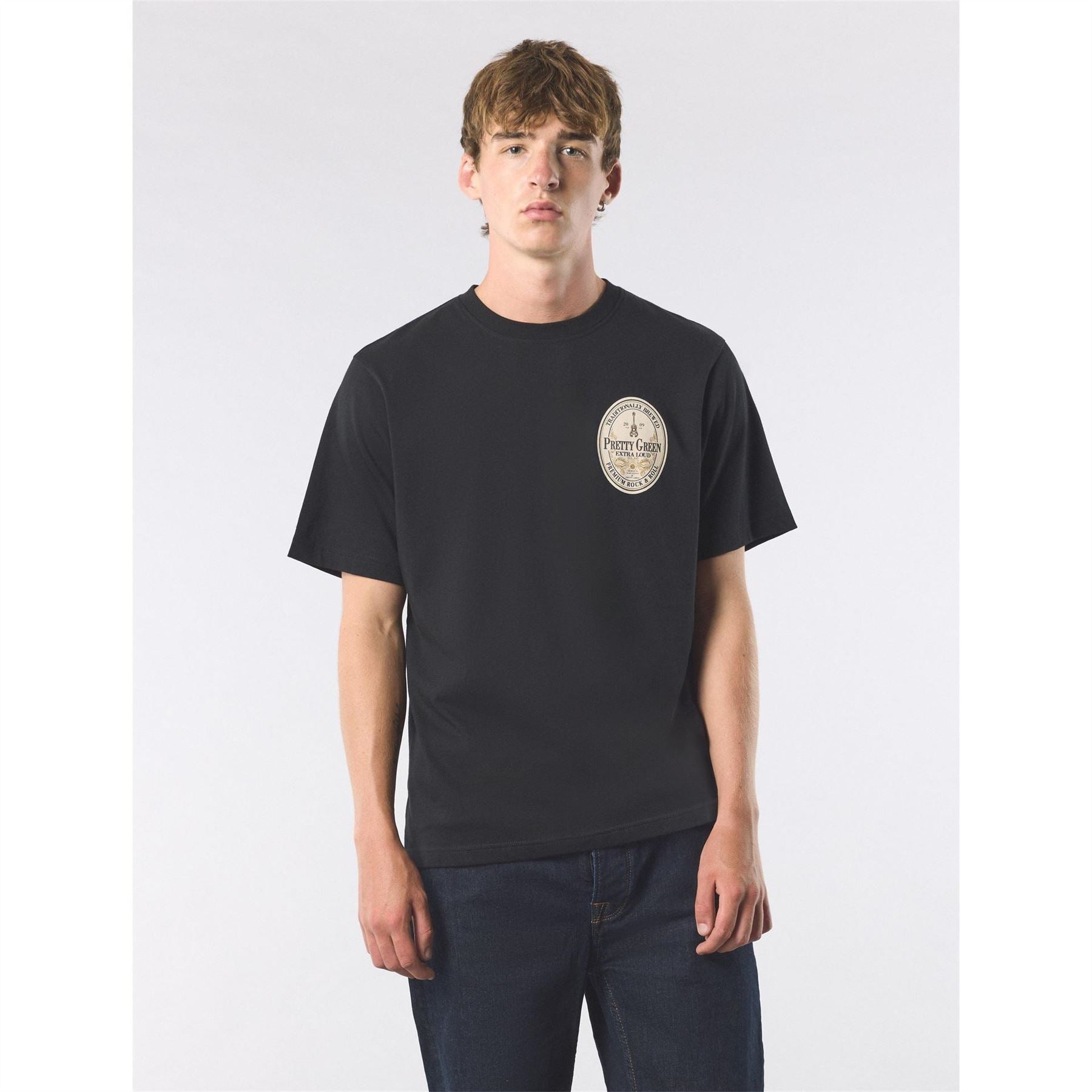 Pretty Green Crew Neck Short Sleeve Regular Fit T-Shirt