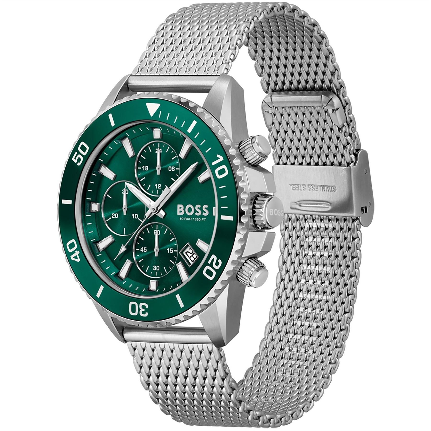Boss Admiral Stainless Steel 46mm Water Resistant Analogue Quartz Watch