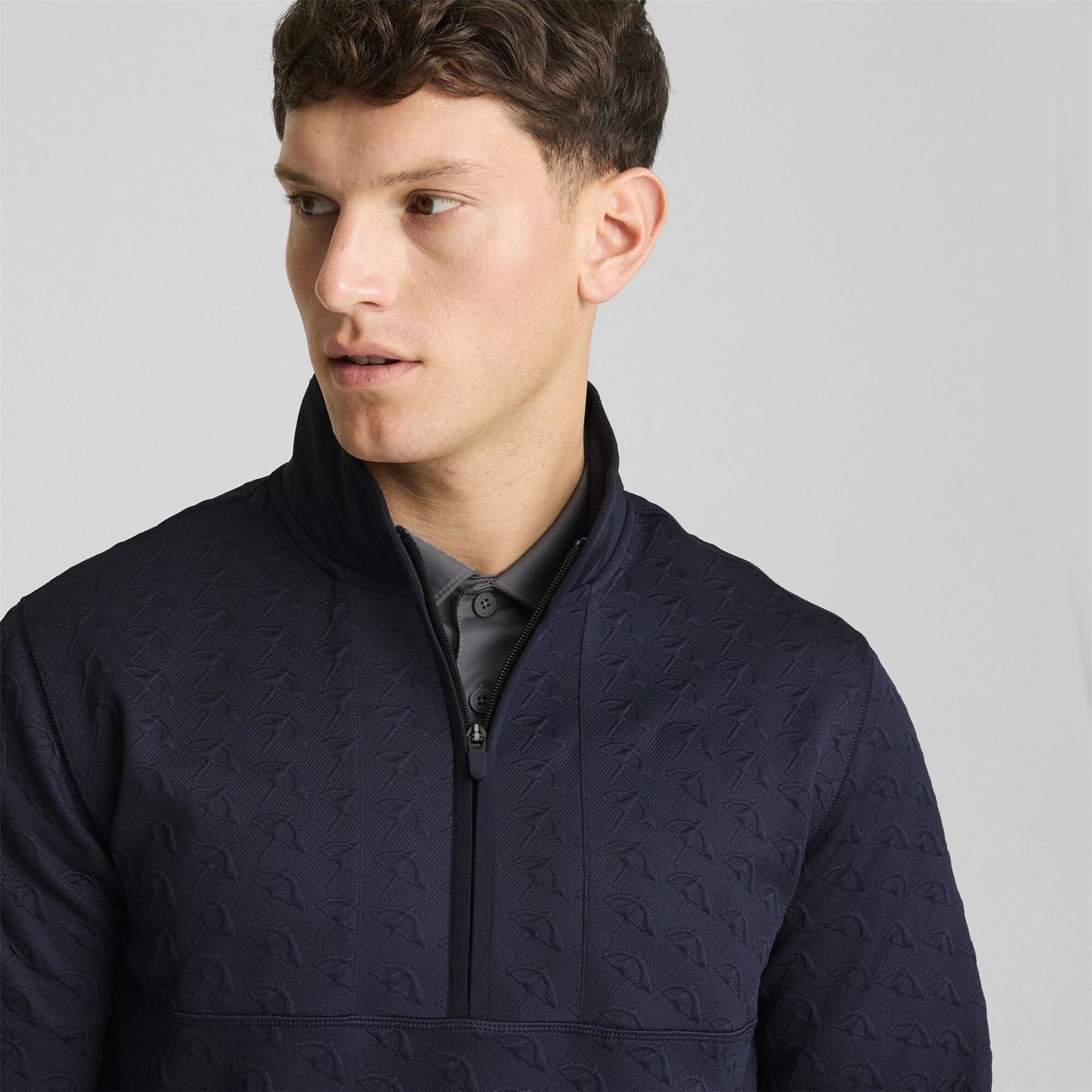 Puma Jac Quarter Zip Long Sleeve Performance Polo Shirt