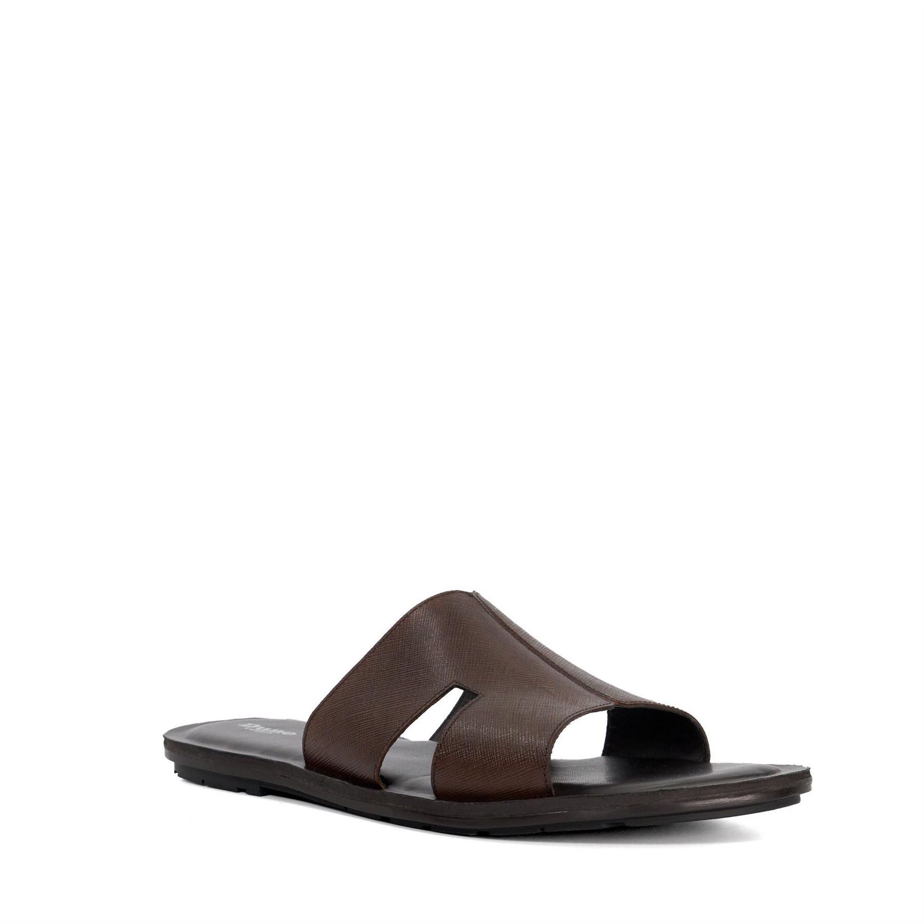 Dune London Leather Open Toe Flat Heel Slides