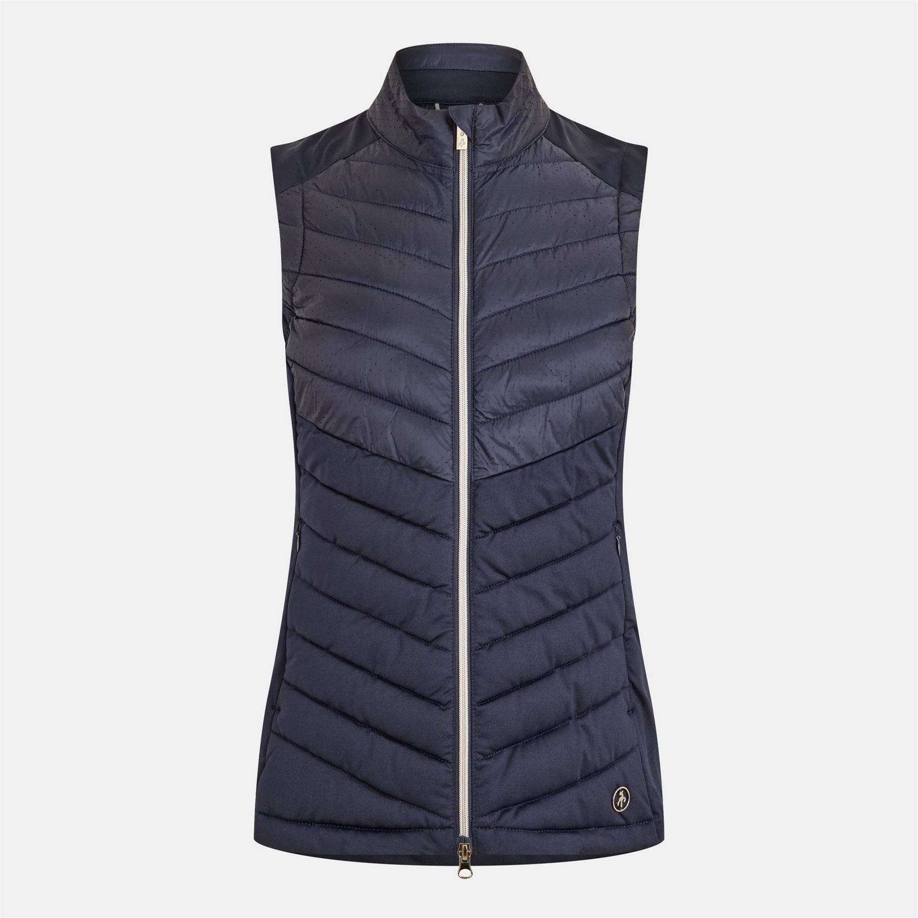 Calvin Klein Golf Solid Patterned Full Zip Quilted Gilet