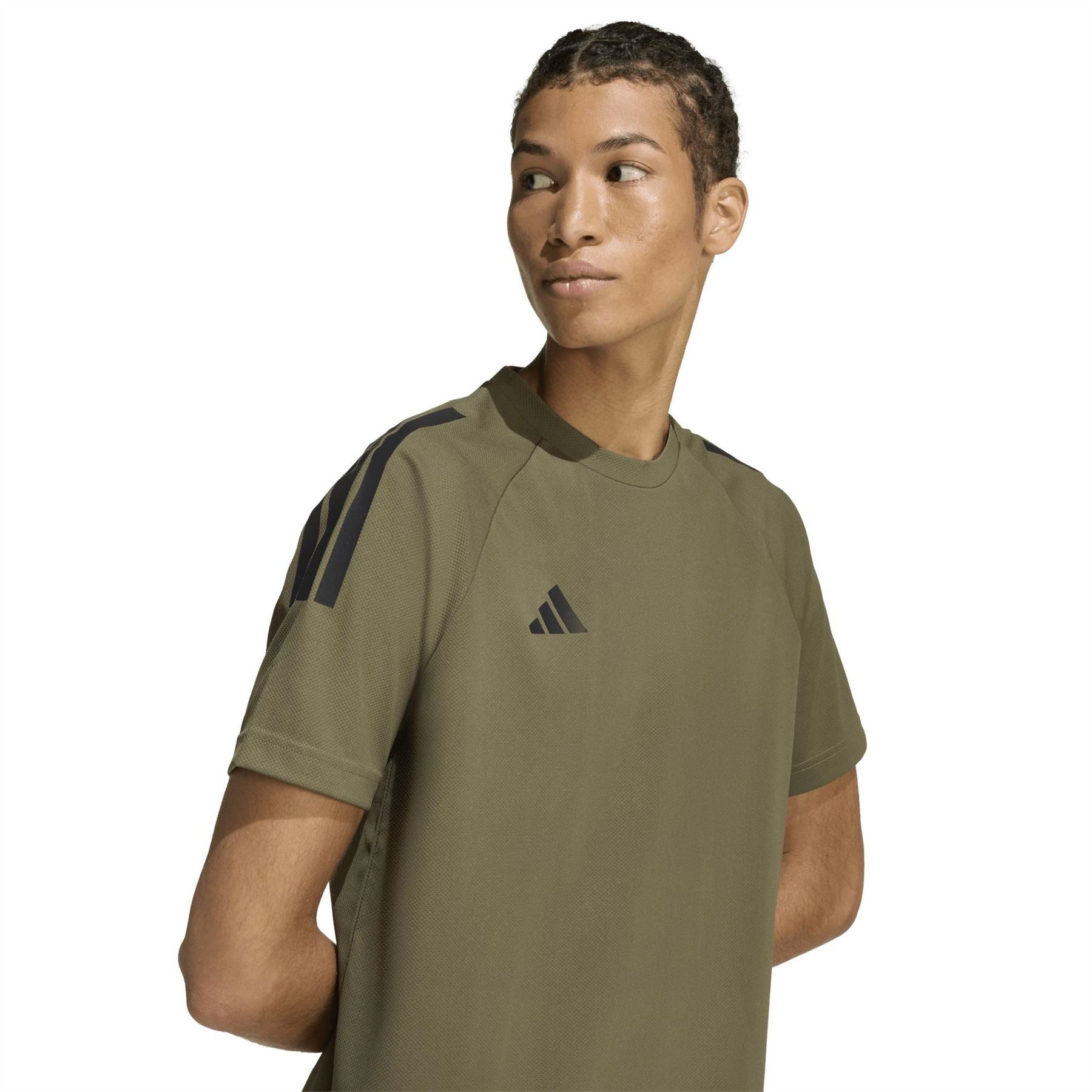 adidas Mens Classic 3 Stripe Sereno T-Shirt