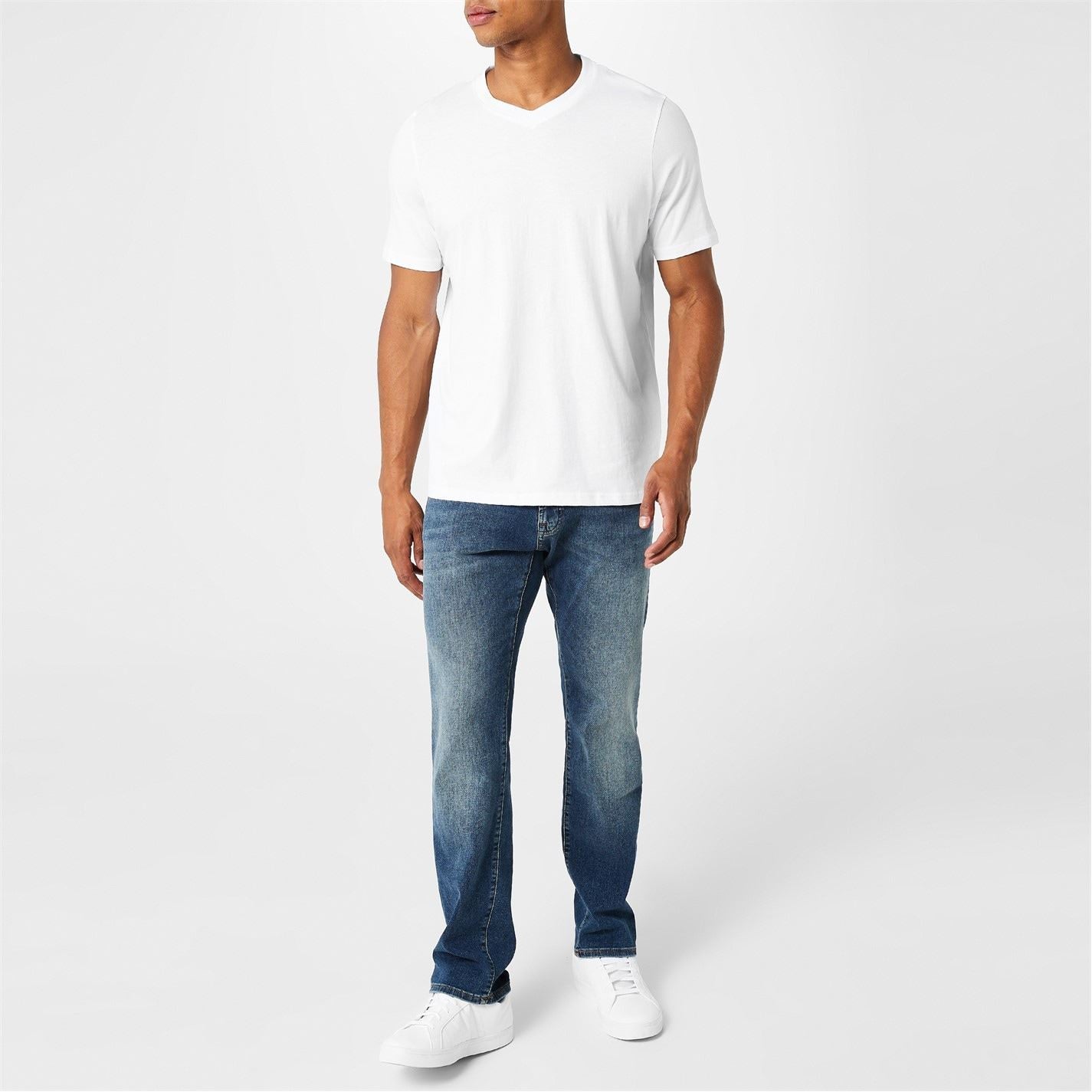 Donnay Mens Three Pack V Neck T-Shirt