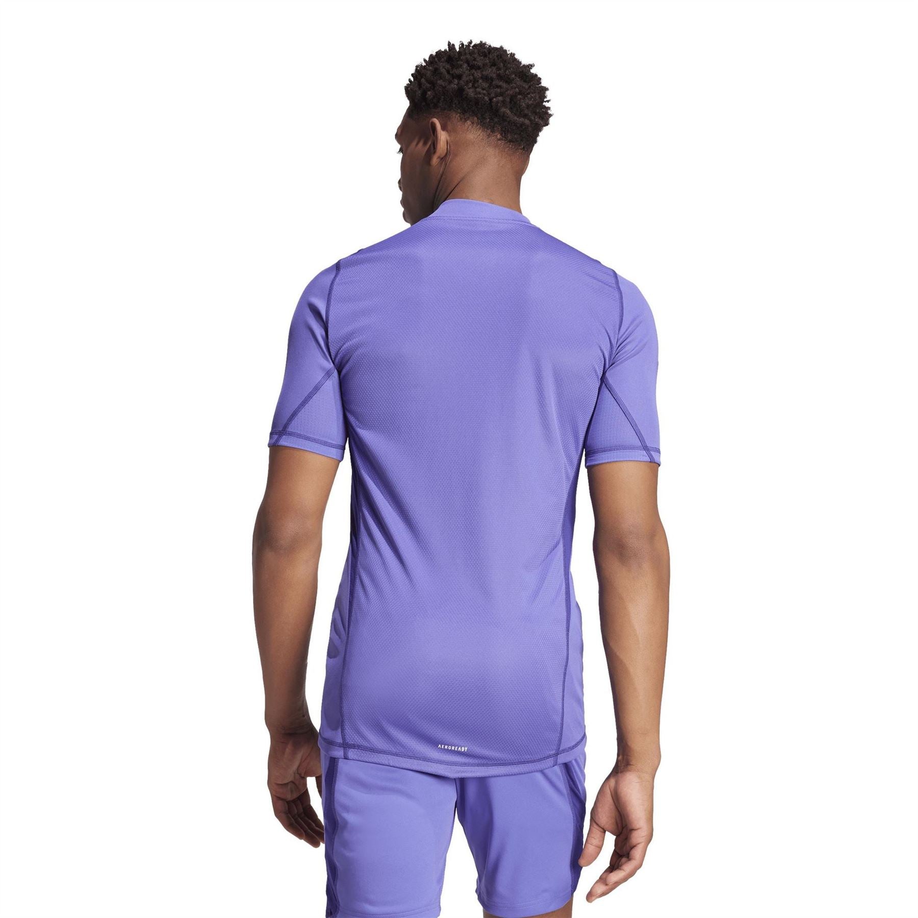 adidas V-Neck Short Sleeve Slim Fit Jersey Top