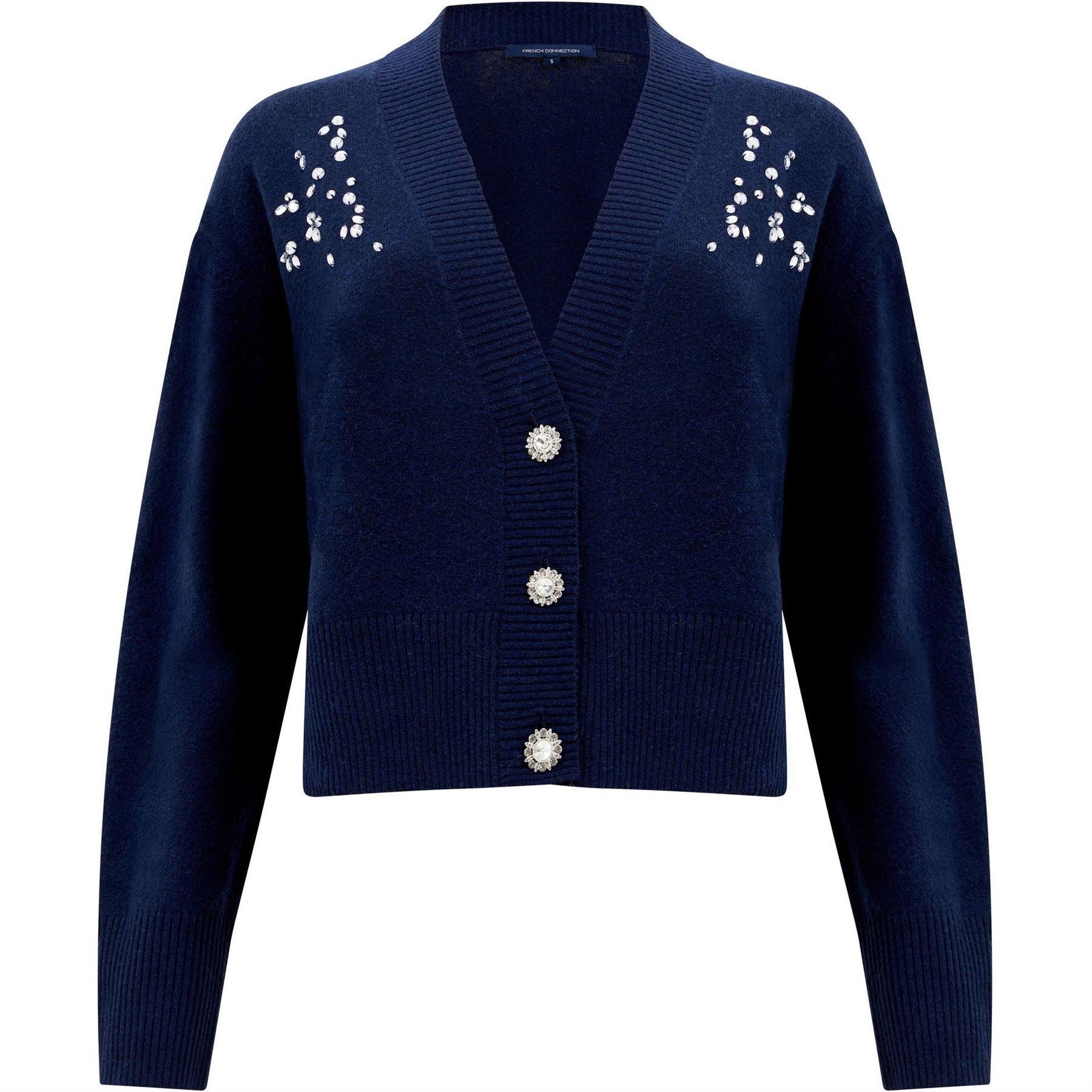 French Connection Vhari Long Sleeve V Neck Relaxed Fit Jacket