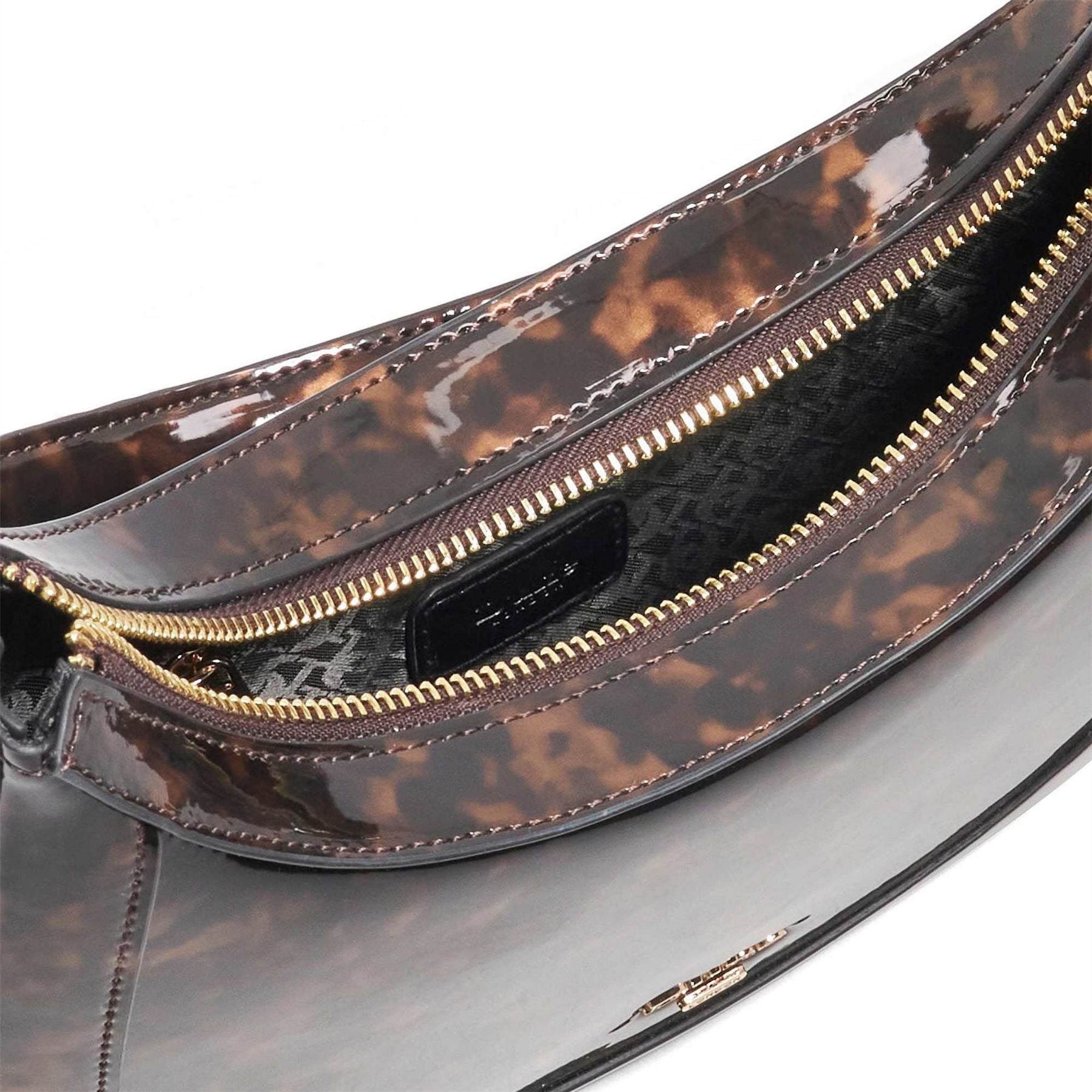 Dune London Diversion Marble Patterned Crescent Hobo Bag