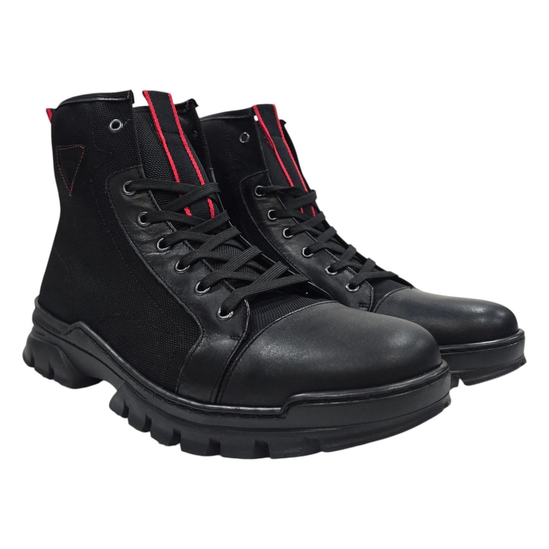 Firetrap Lucas Leather Ankle Lace Up Hiker Rugged Boots