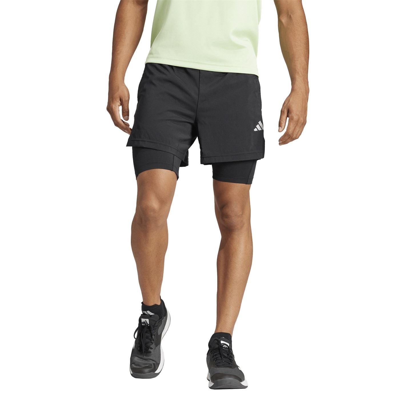adidas Mens Gym+ Wv 2in1 S Tracksuit Shorts