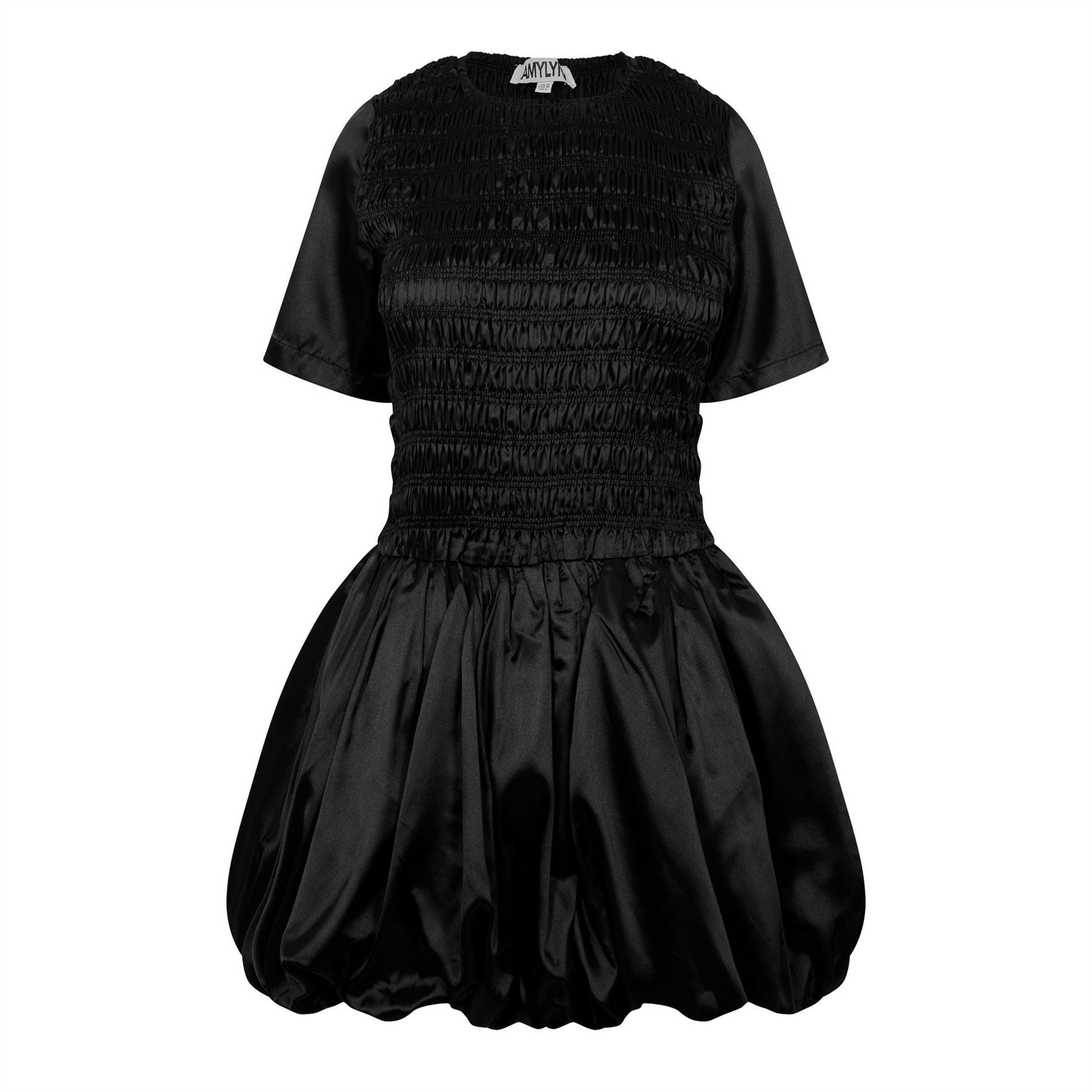 AmyLynn Eleanor Shirred Mini Peplum Dress