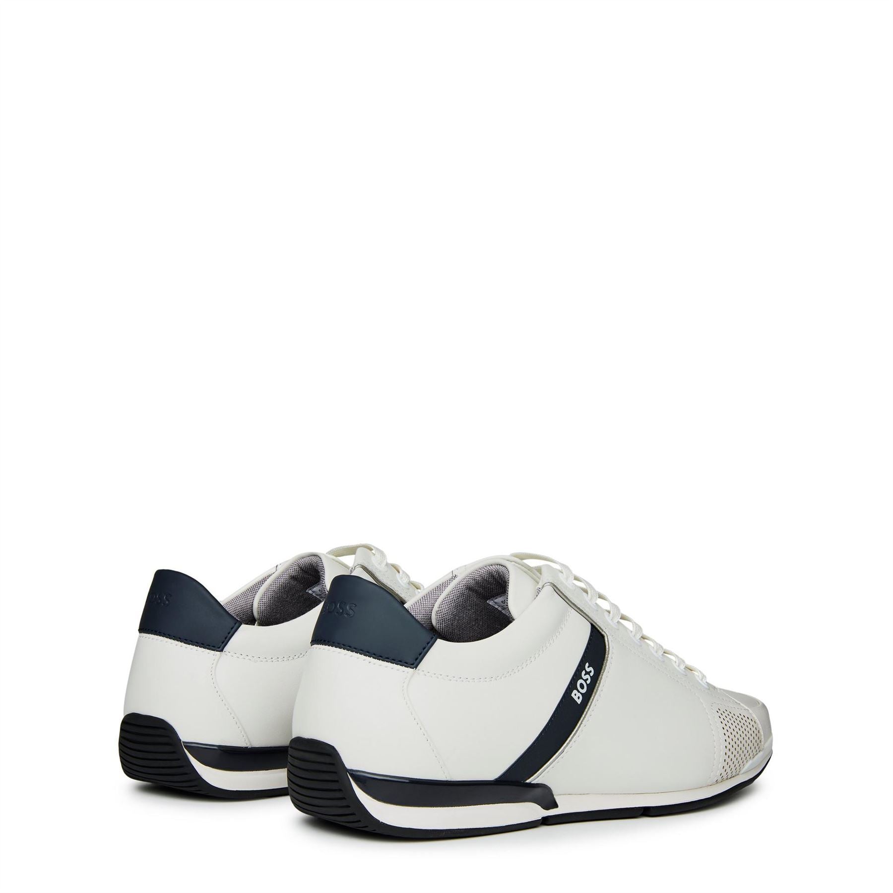 Boss Saturn Smooth Low Top Premium Leather Trainers