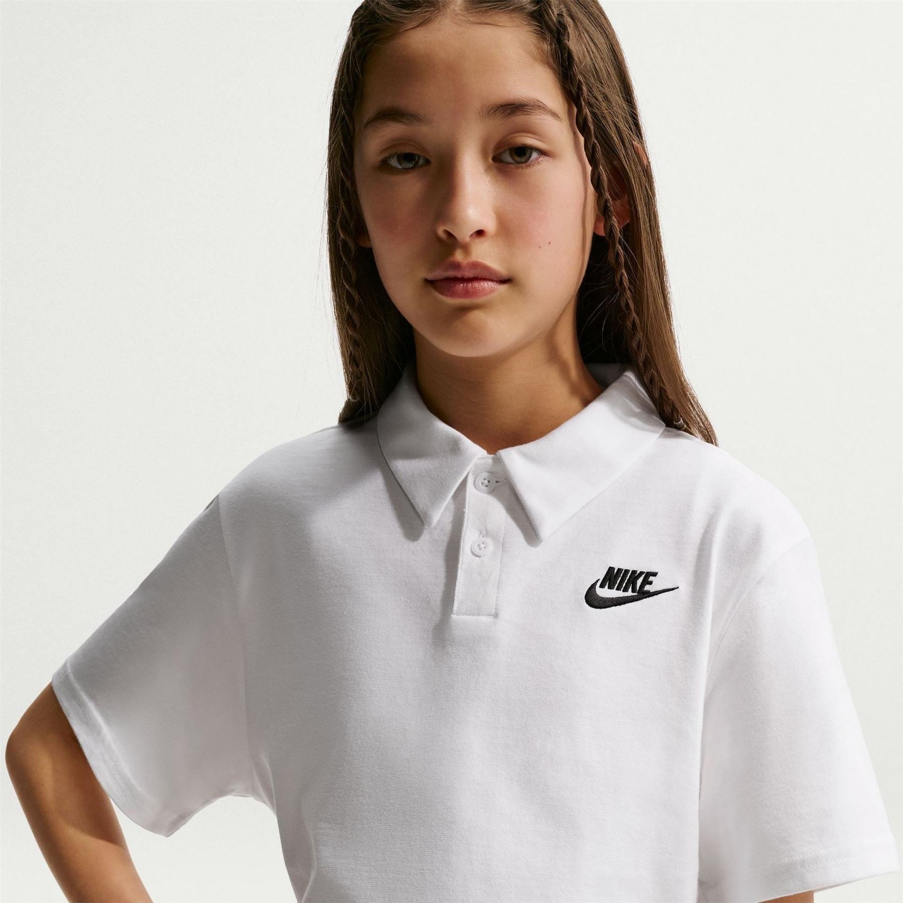 Nike Bold Logo Collared Neck Short Sleeve Polo Shirt