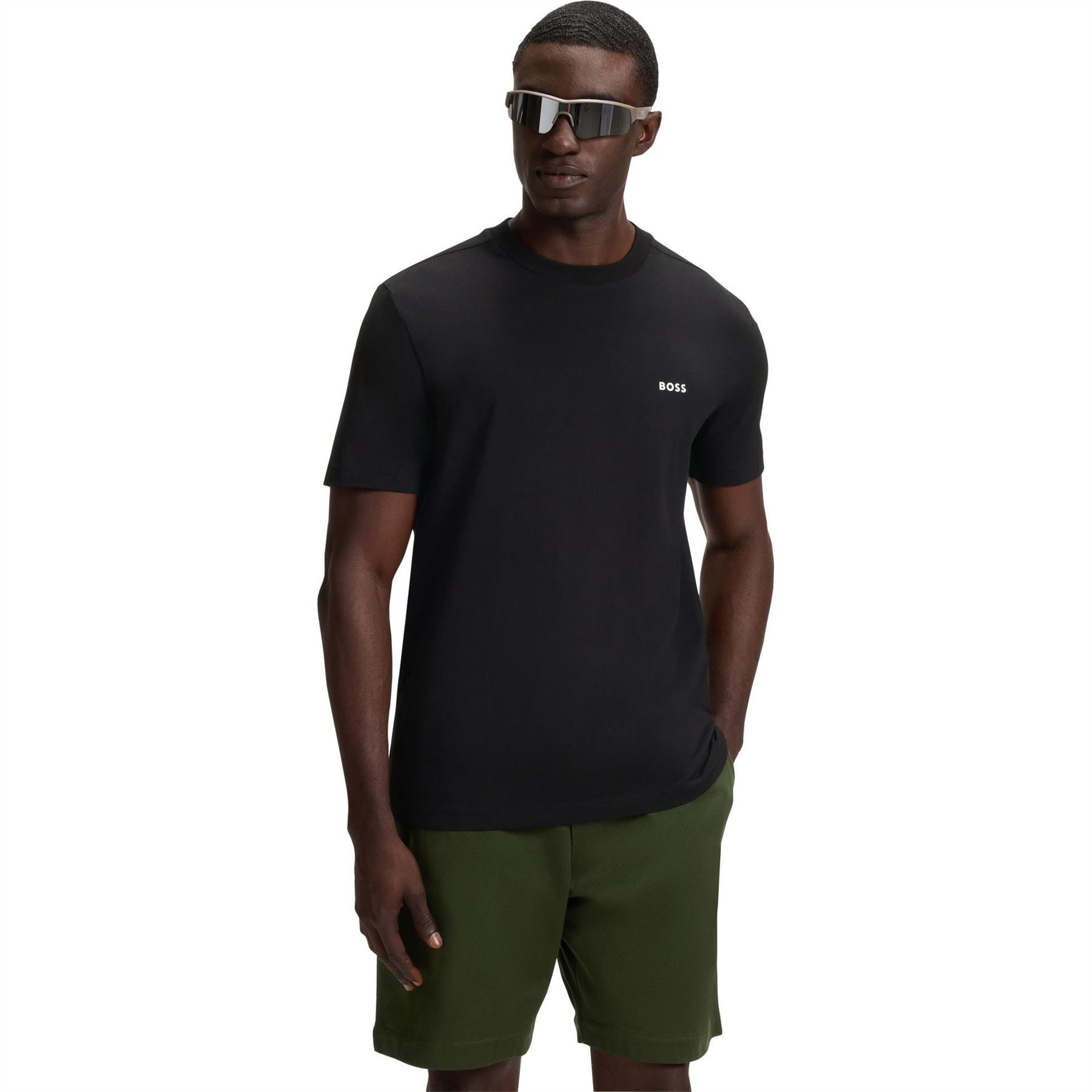 Boss BOSS GREEN T Shirt with Logo Design Stretch Cotton
