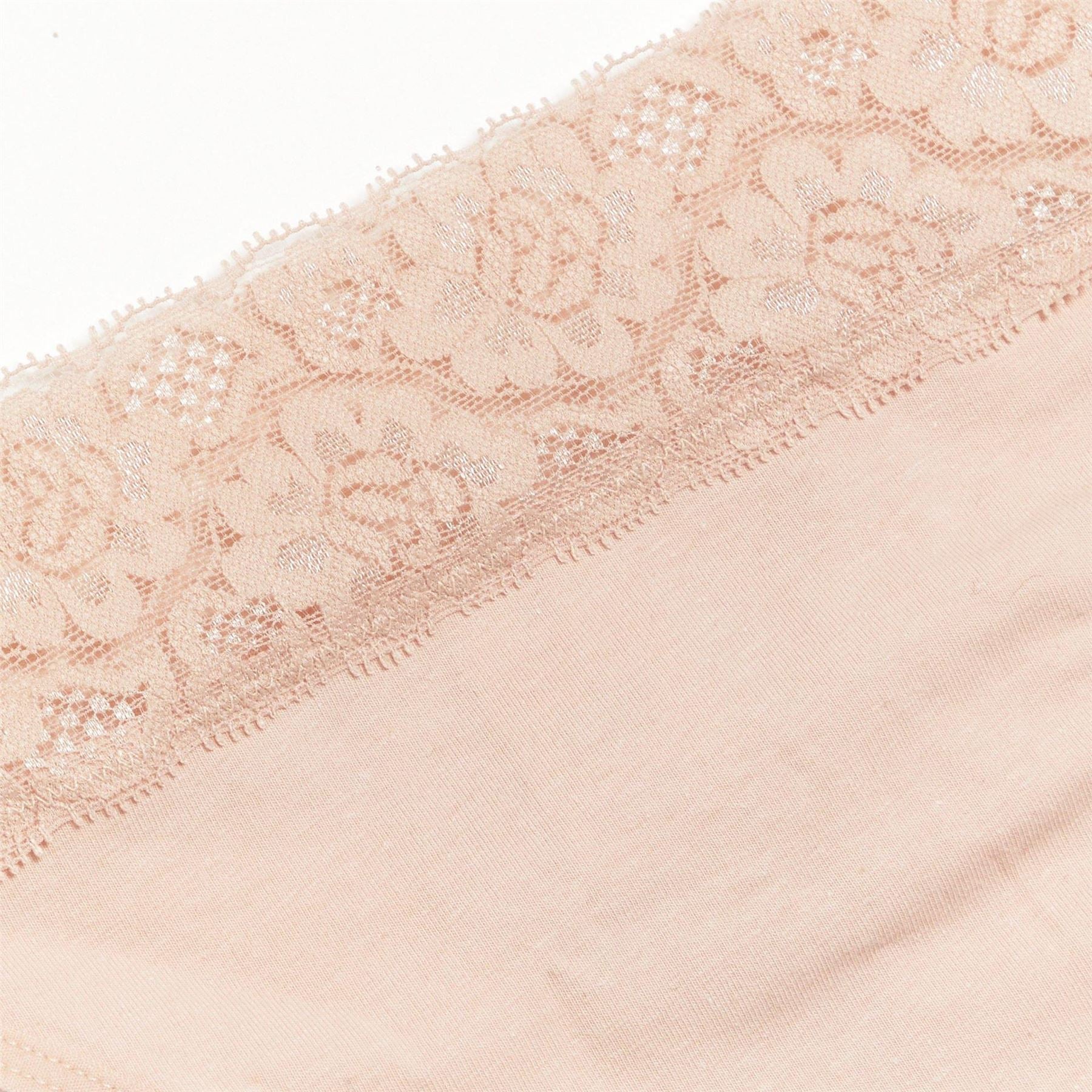 Be You 5 Pack Lace Trim Cotton Thong