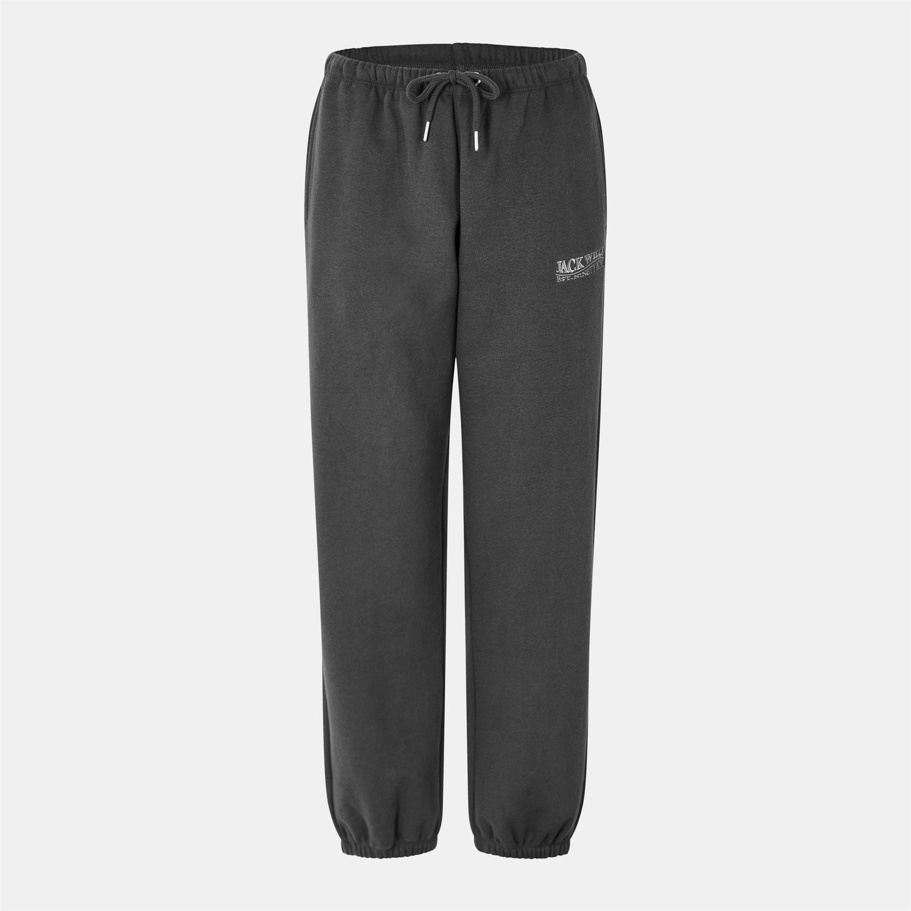 Jack Wills Loose Embellished Logo Closed Hem Fleece Joggers