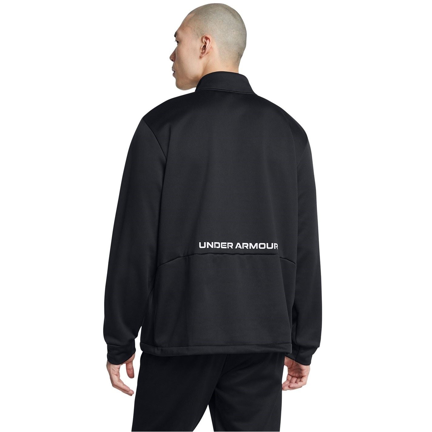 Under Armour Solid Patterned Fleece Half Zipper Ribbed Cuff Jacket