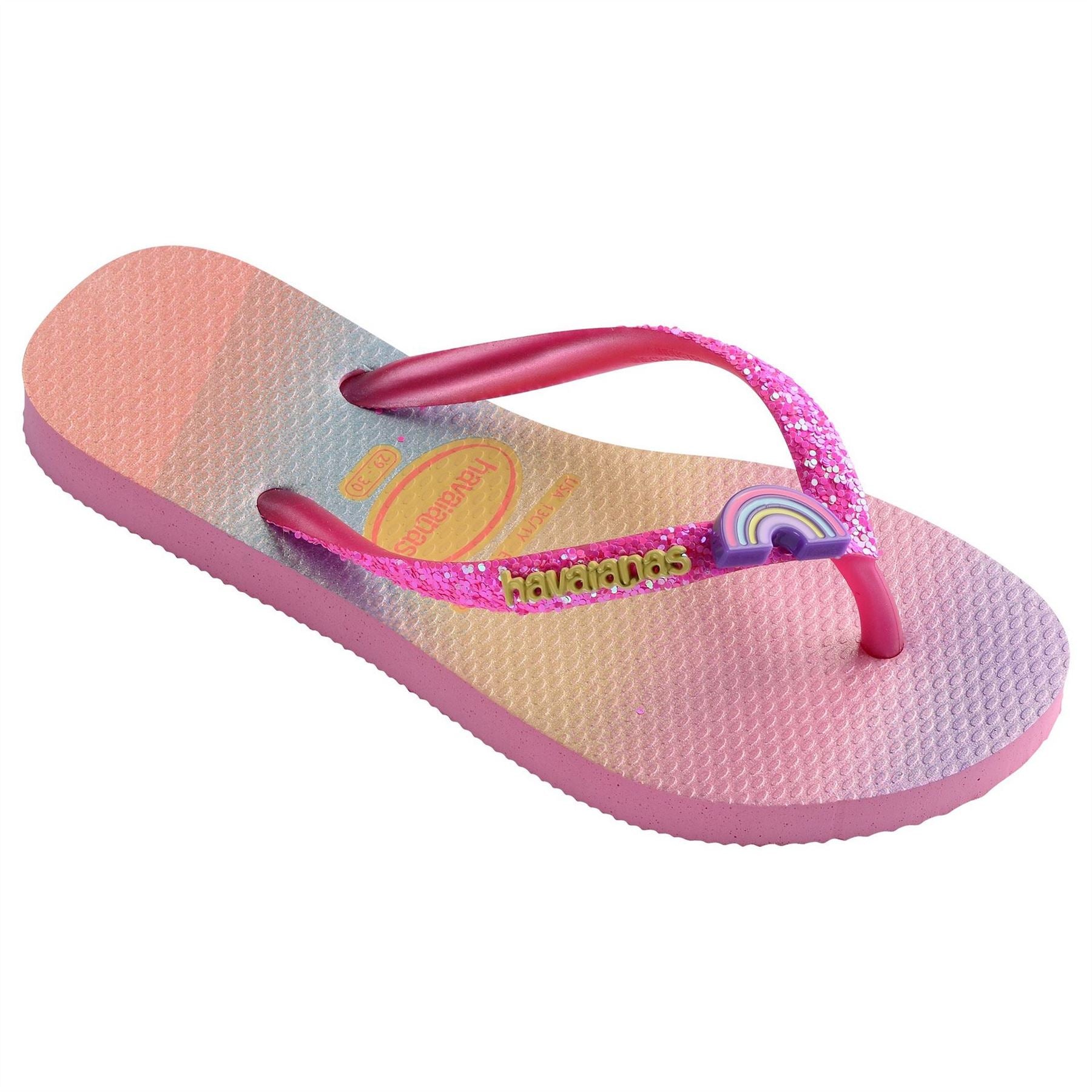 Havaianas Kids Slim Glitter Pink Flip Flops