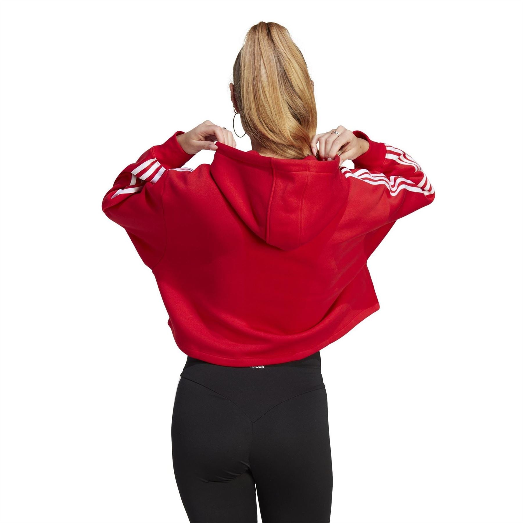 adidas Originals Cropped Hooded Relaxed Fit Sweatshirt