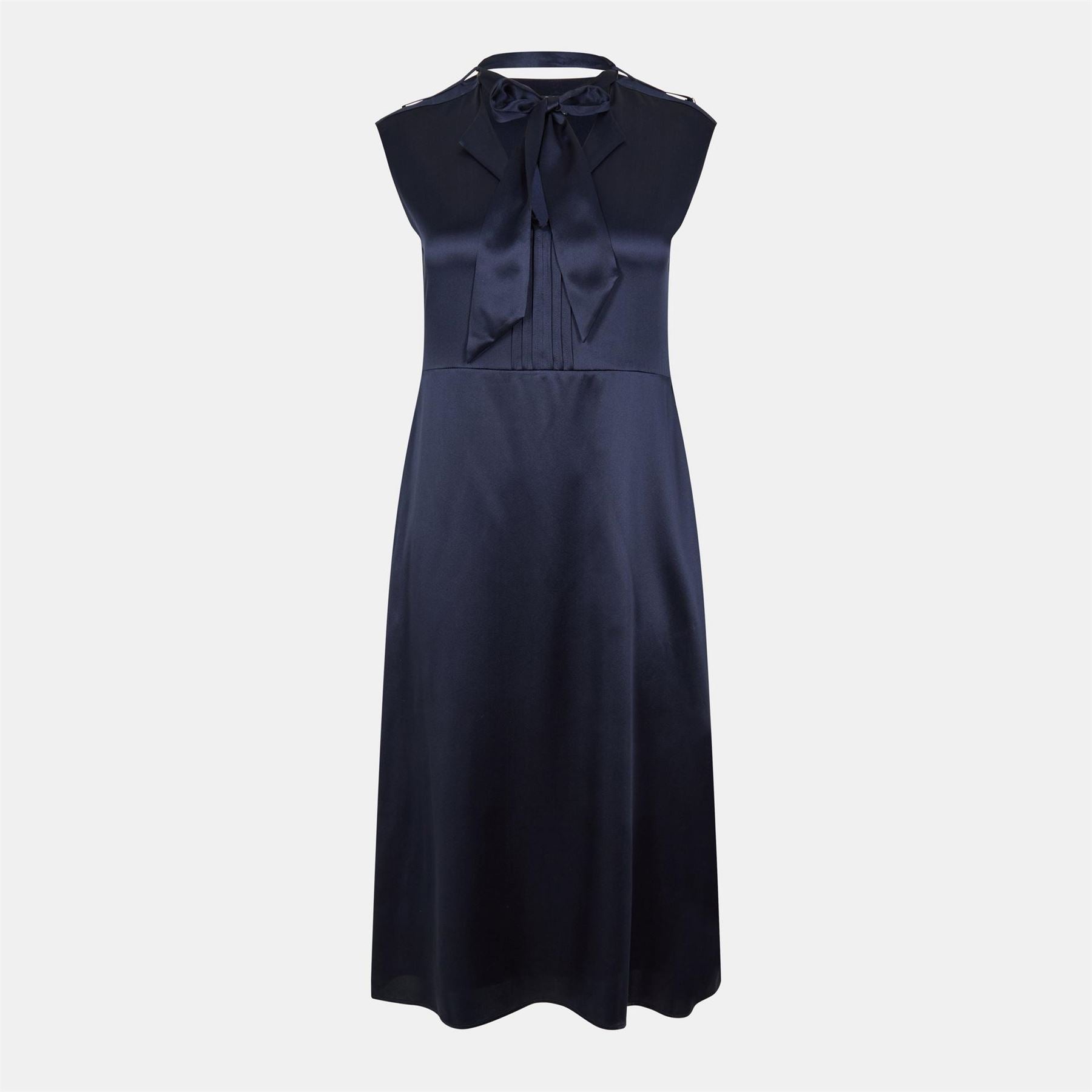 Boss Tie Neck Mini Skater Dress